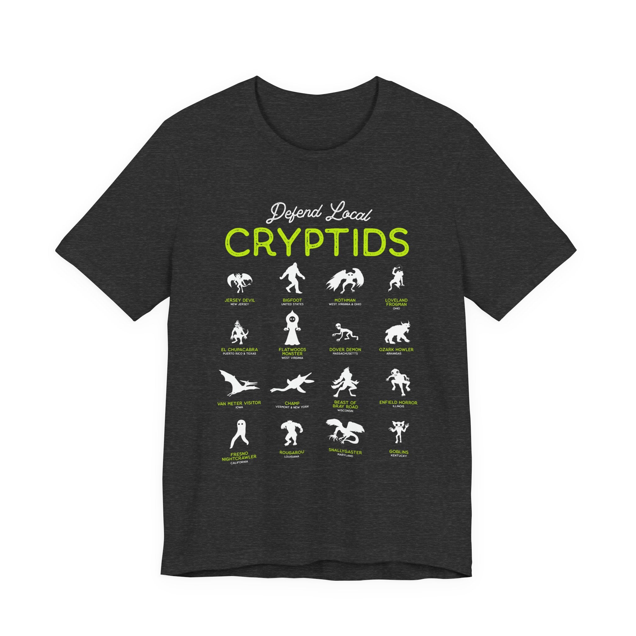 Cryptid Guide T-Shirt — "Defend Local Cryptids" Graphic Tee