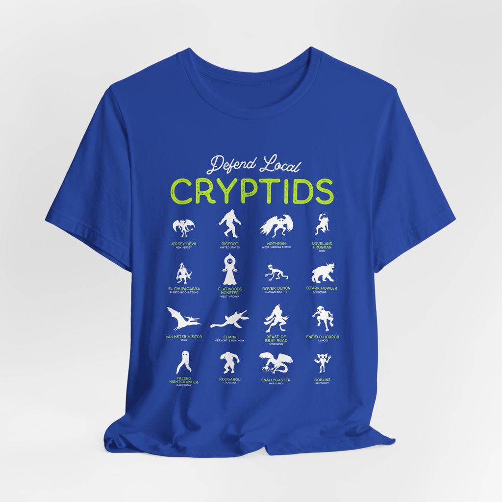 Cryptid Guide T-Shirt — "Defend Local Cryptids" Graphic Tee
