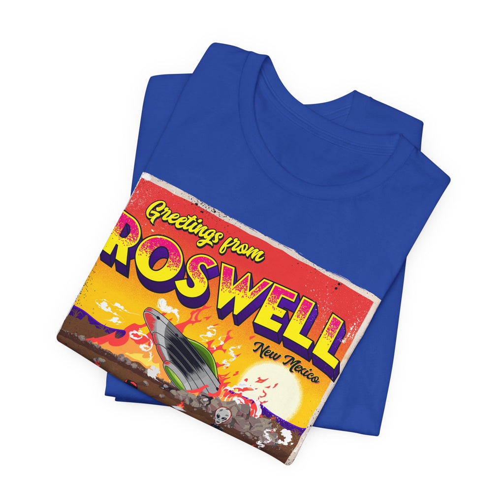 Roswell 1947 Vintage UFO Tee — Greetings From Roswell Alien Poster T-Shirt