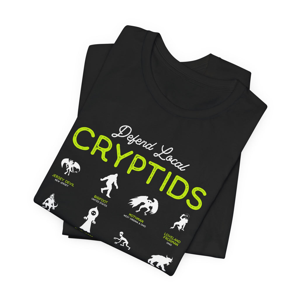 Cryptid Guide T-Shirt — "Defend Local Cryptids" Graphic Tee