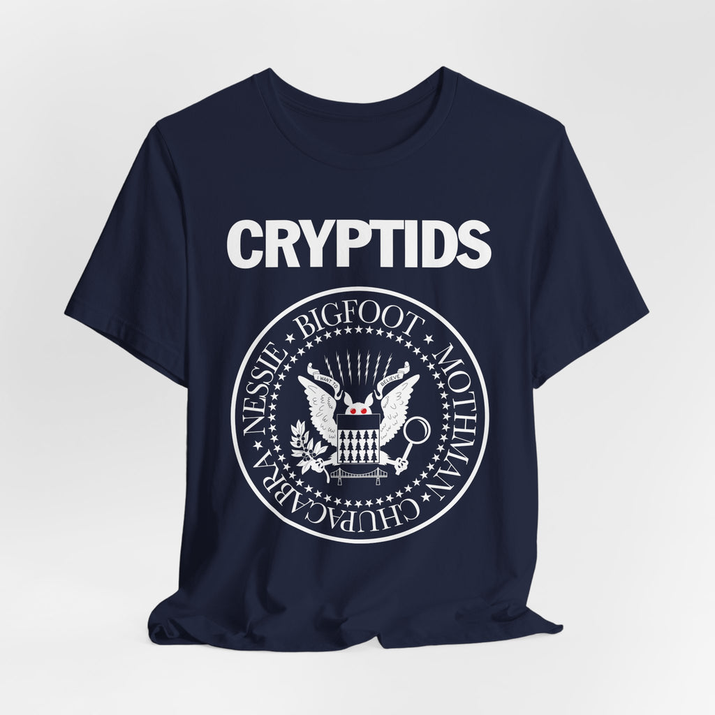 Cryptids PUNK Tee — Bigfoot, Nessie, Mothman & Chupacabra Graphic Shirt