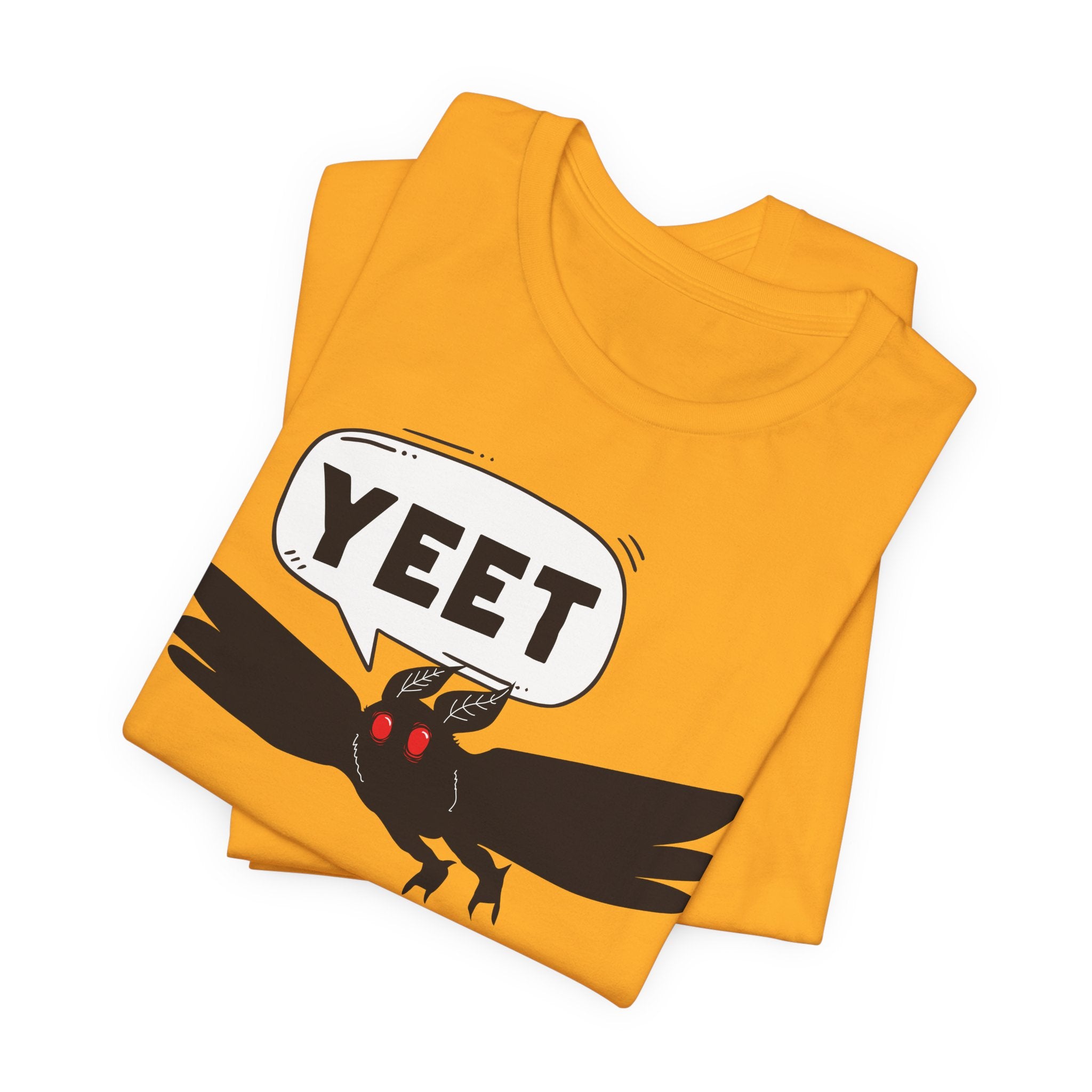 YEET Crow T-Shirt — Funny Gothic Raven Tee with Speech Bubble