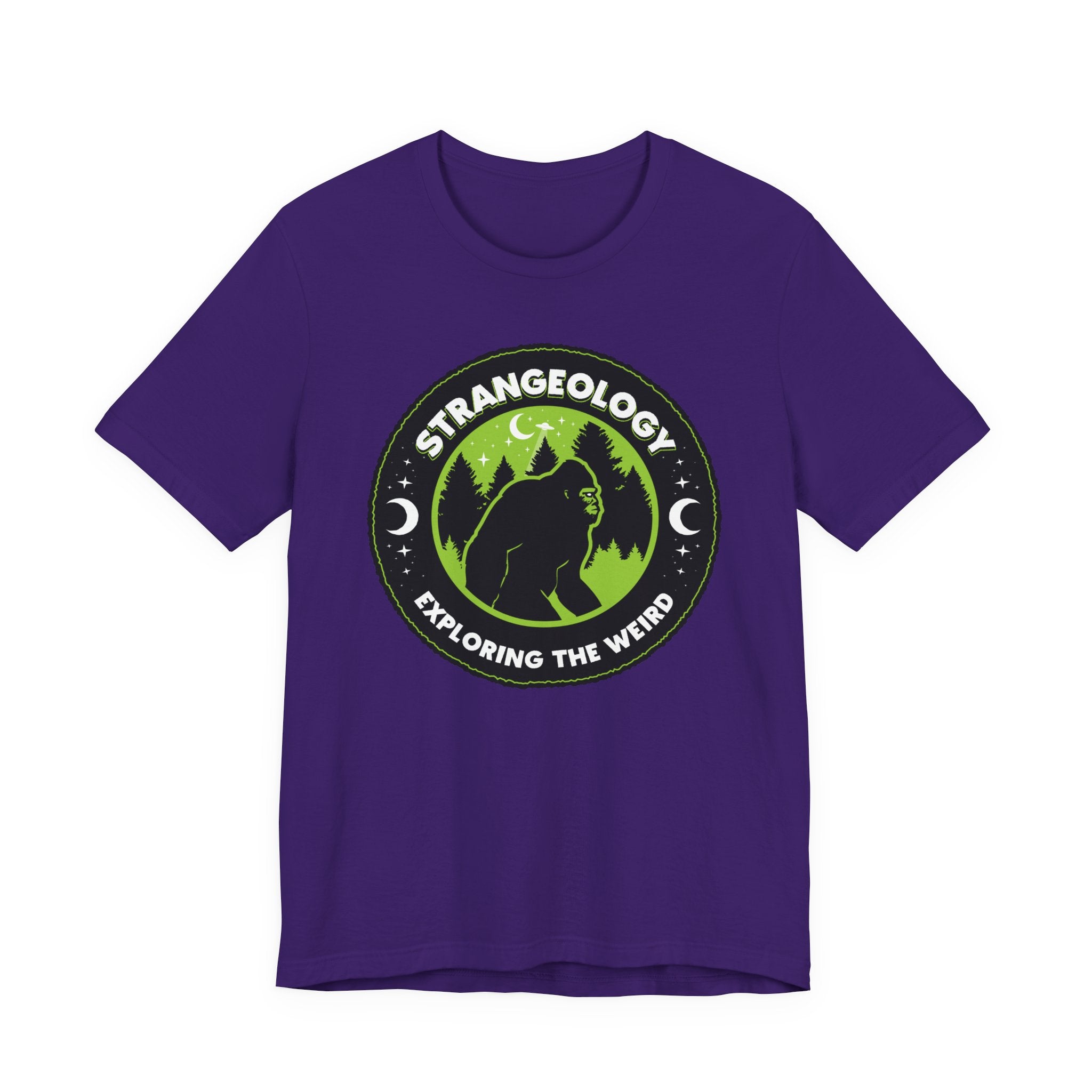 Strangeology Tee — "Exploring the Weird" Bigfoot Cryptid T-Shirt