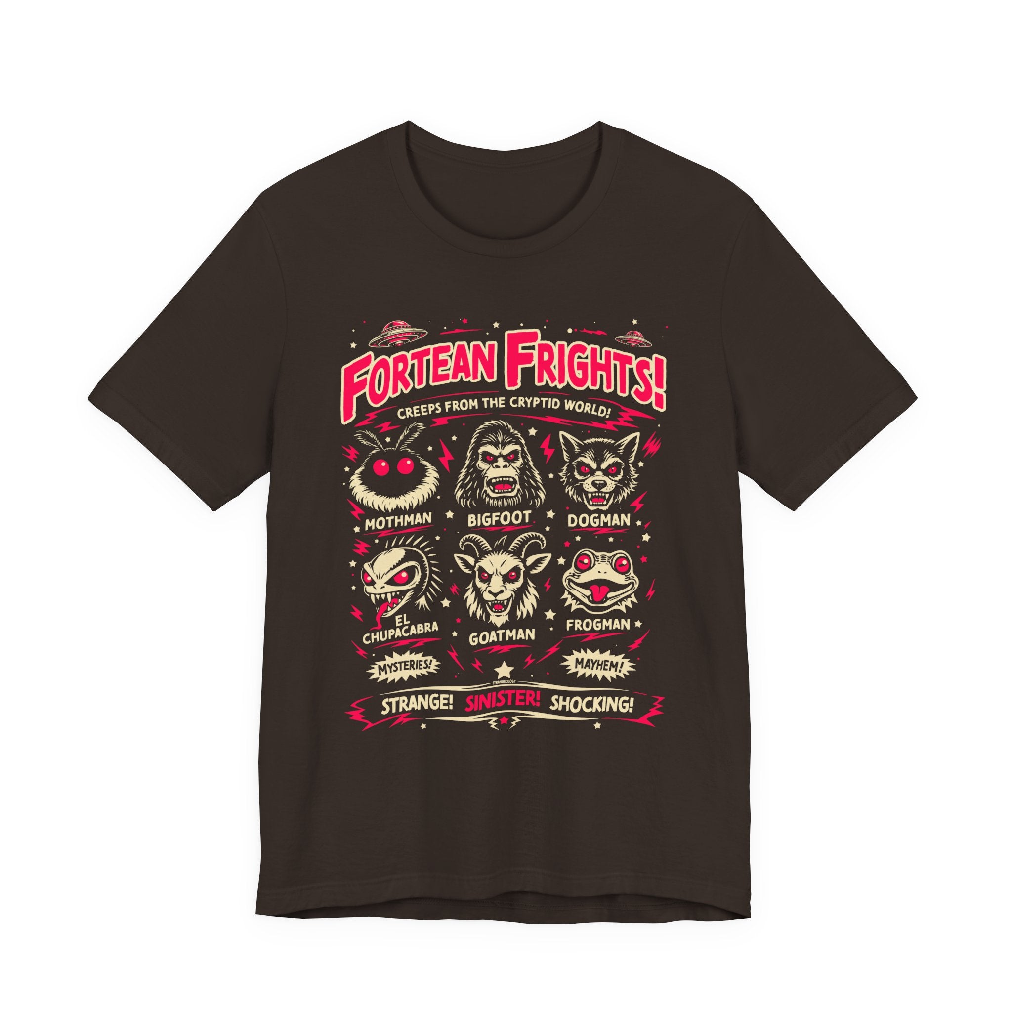 Fortean Frights! Monster Faces Creep Show Tee // Vintage Cryptid Horror T‑Shirt