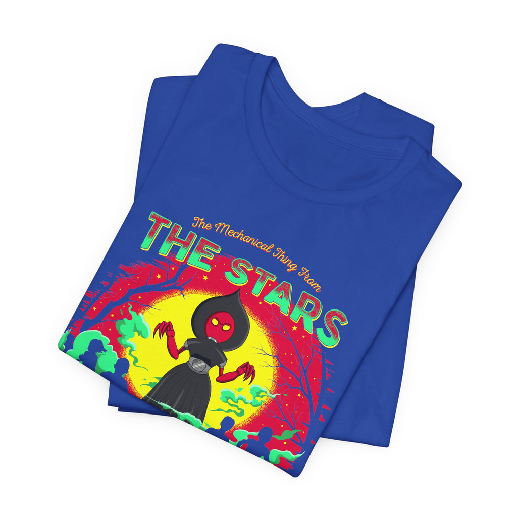 Flatwoods Monster T‑Shirt — 'The Stars Warned Us For The Flatwoods Monster' Retro Alien Tee