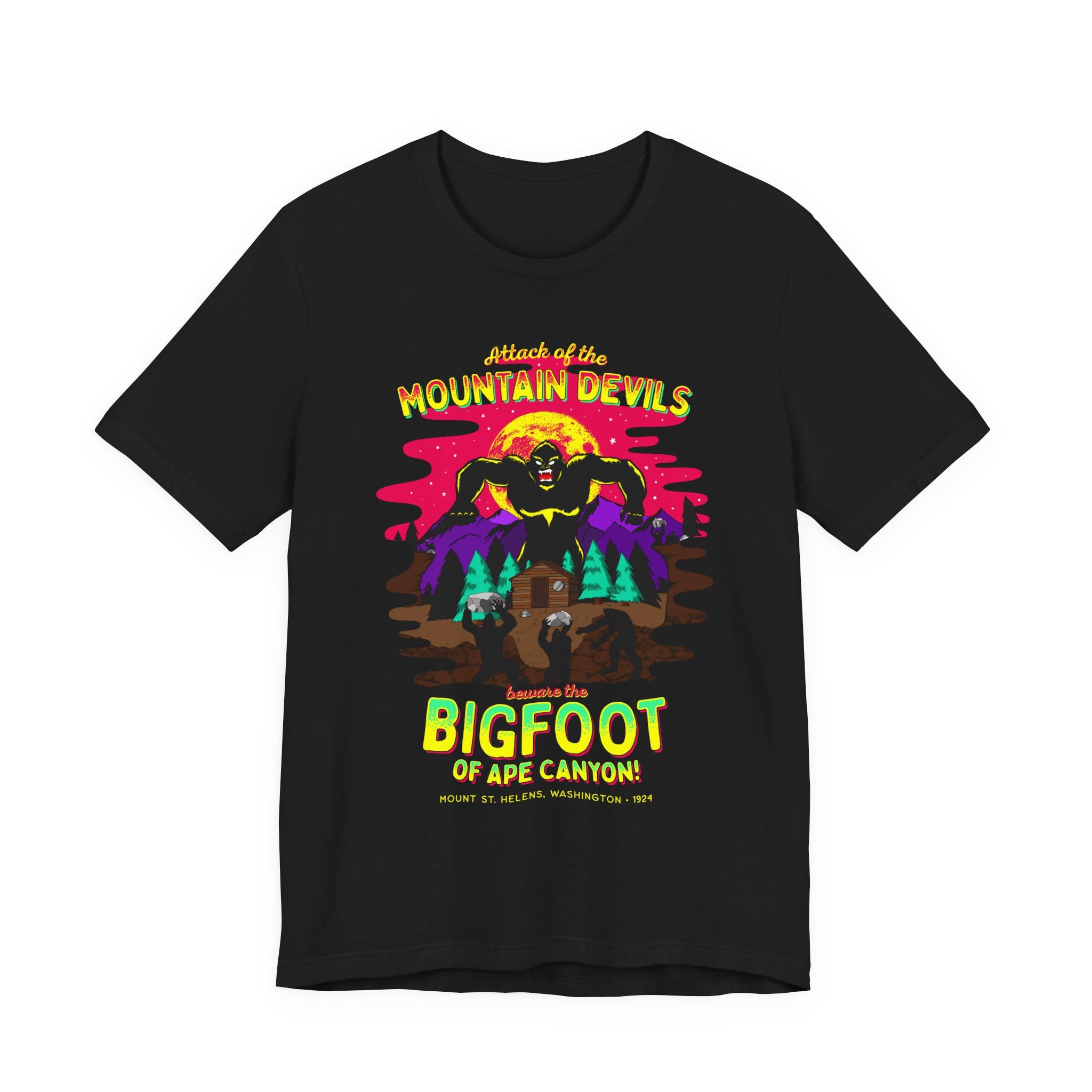 Bigfoot of Ape Canyon Tee — Retro Mountain Devils Sasquatch T‑Shirt