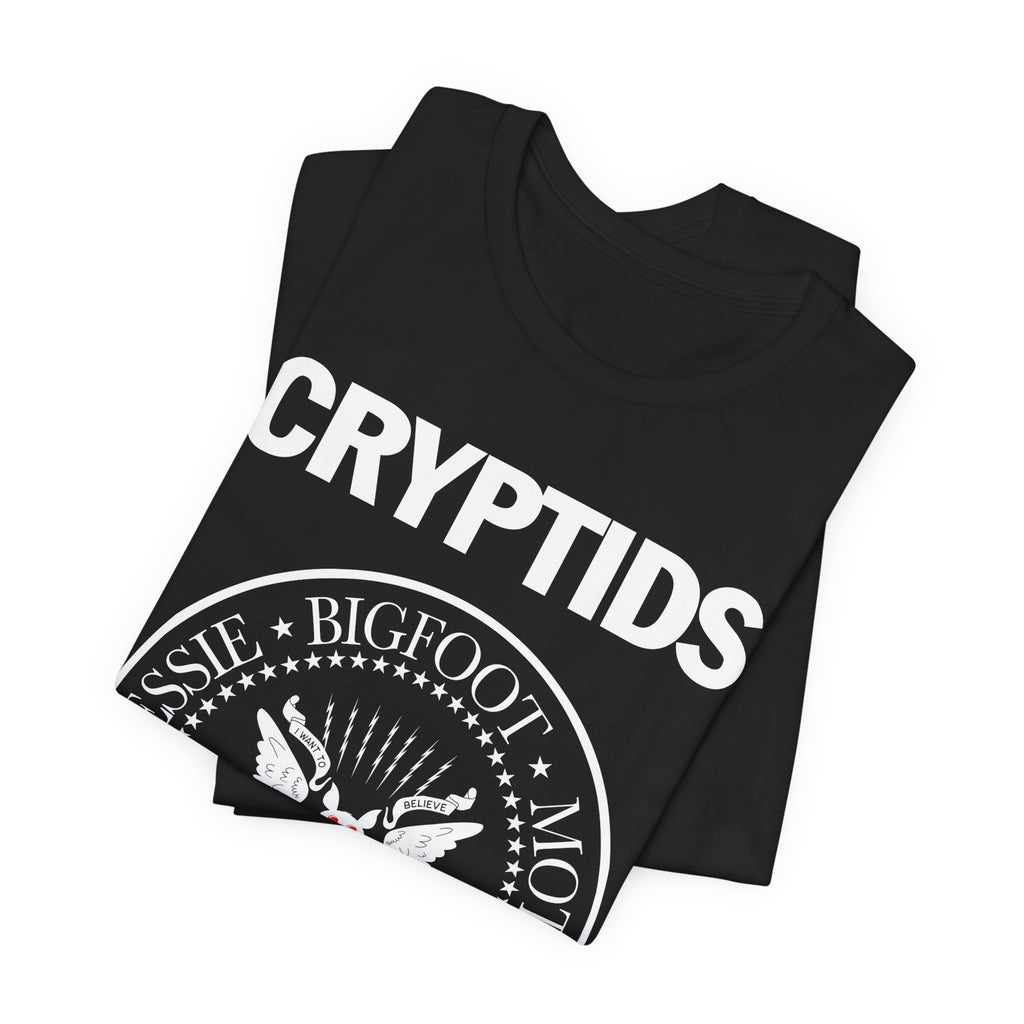 Cryptids PUNK Tee — Bigfoot, Nessie, Mothman & Chupacabra Graphic Shirt