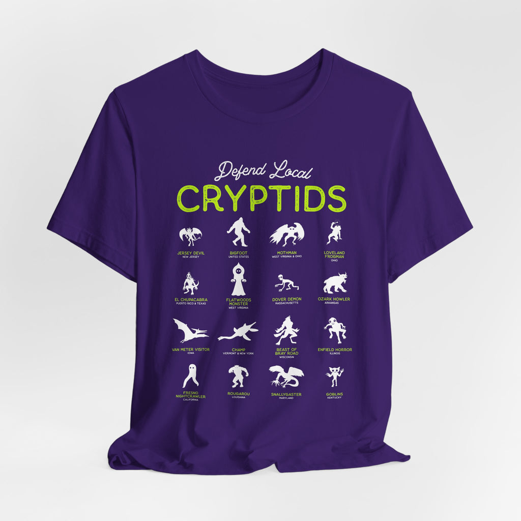 Cryptid Guide T-Shirt — "Defend Local Cryptids" Graphic Tee