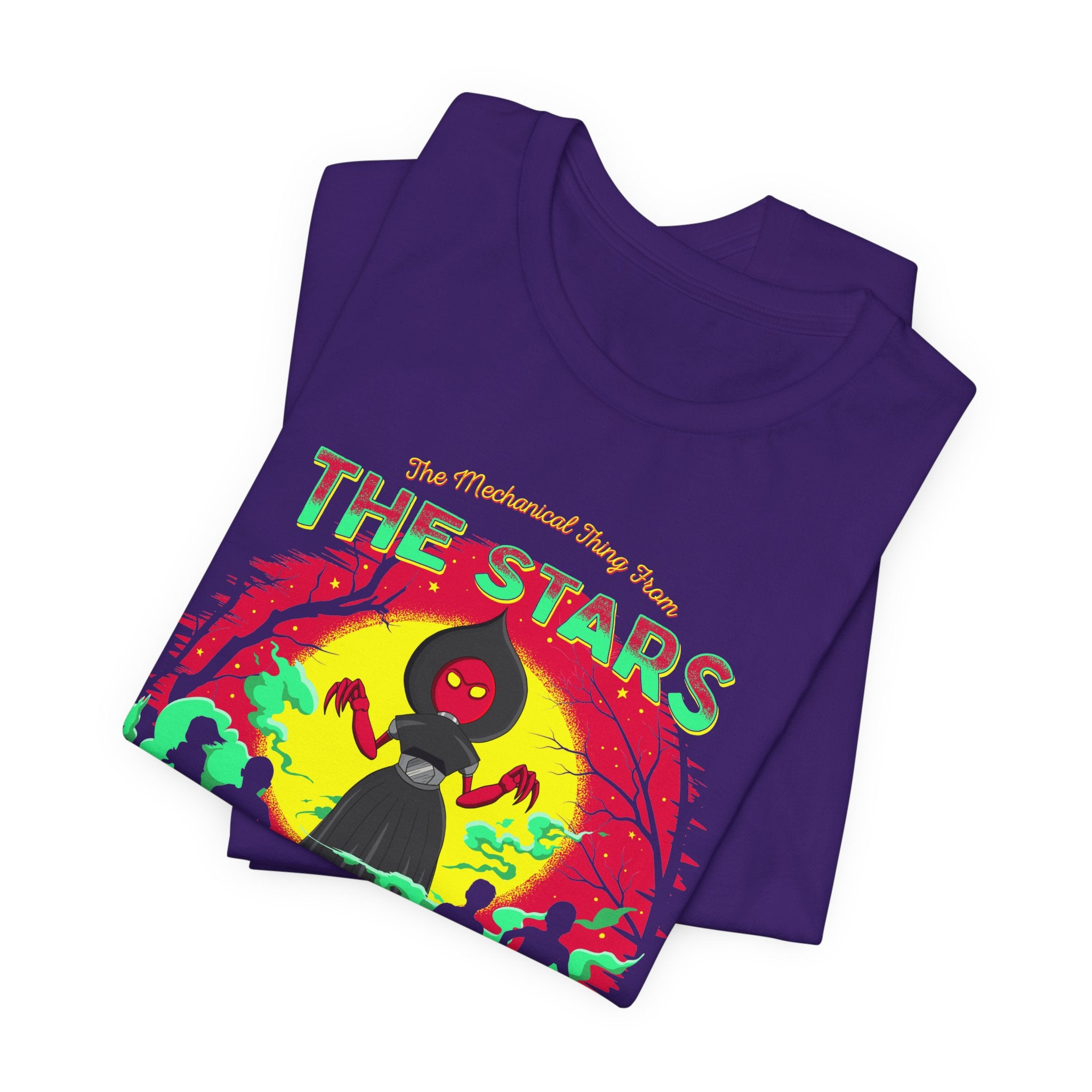 Flatwoods Monster T‑Shirt — 'The Stars Warned Us For The Flatwoods Monster' Retro Alien Tee
