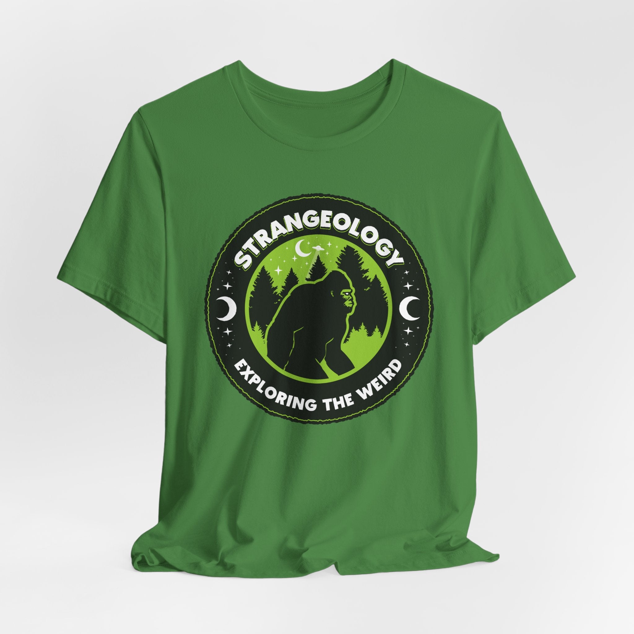 Strangeology Tee — "Exploring the Weird" Bigfoot Cryptid T-Shirt