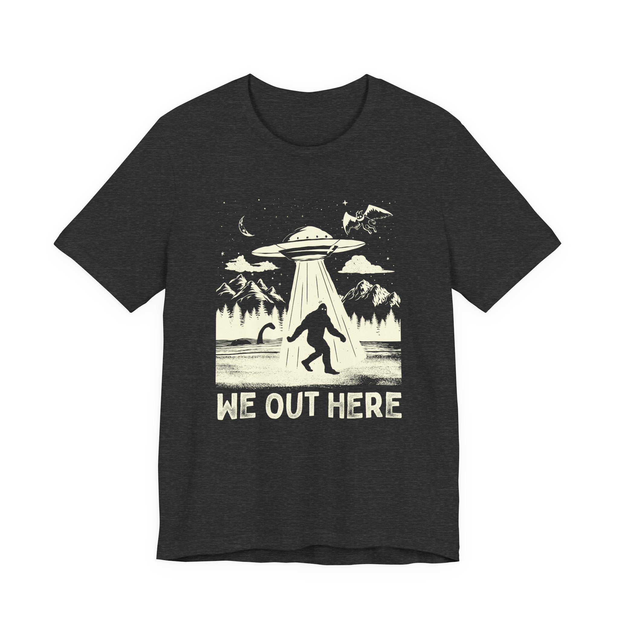 We Out Here Cryptids UFO T-Shirt