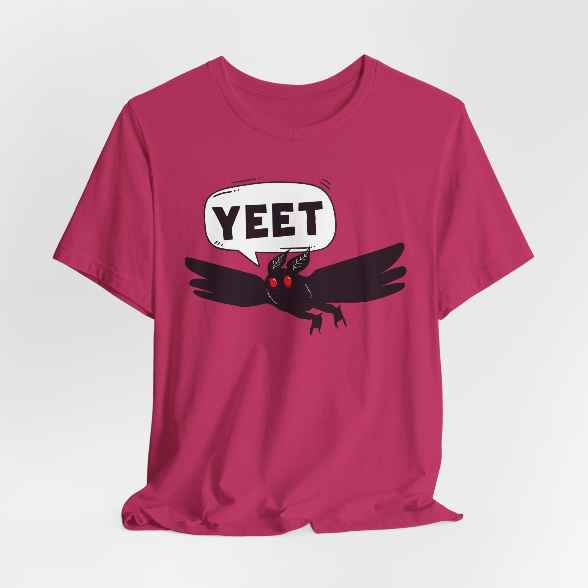 YEET Crow T-Shirt — Funny Gothic Raven Tee with Speech Bubble