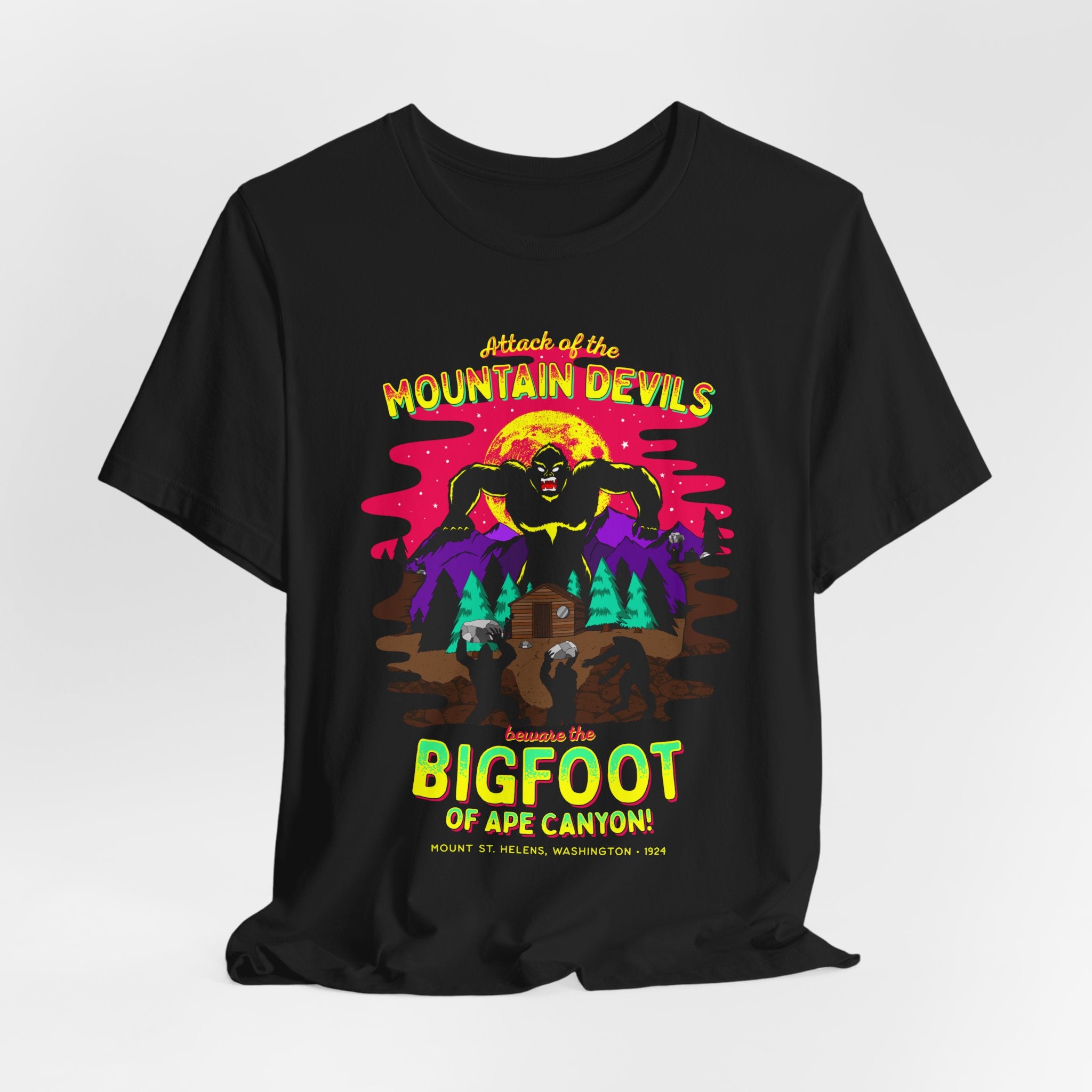 Bigfoot of Ape Canyon Tee — Retro Mountain Devils Sasquatch T‑Shirt