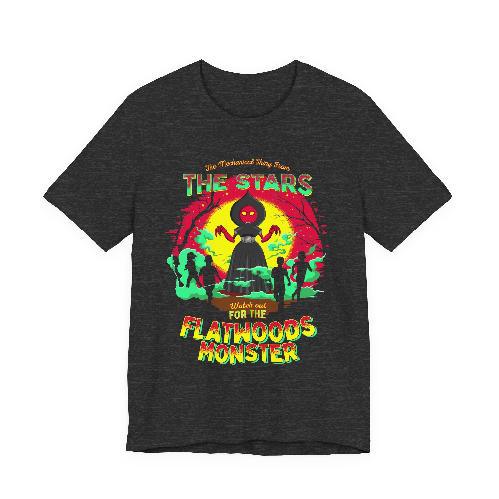 Flatwoods Monster T‑Shirt — 'The Stars Warned Us For The Flatwoods Monster' Retro Alien Tee