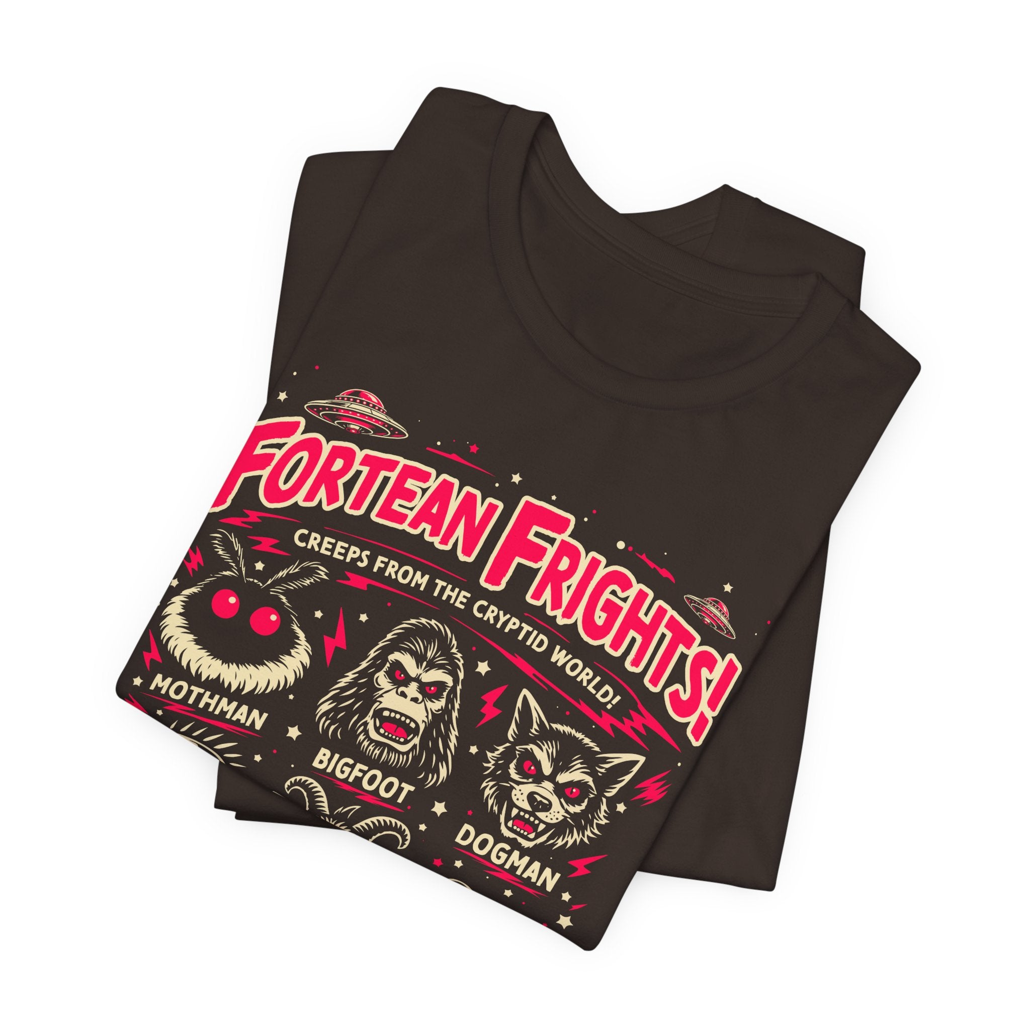 Fortean Frights! Monster Faces Creep Show Tee // Vintage Cryptid Horror T‑Shirt
