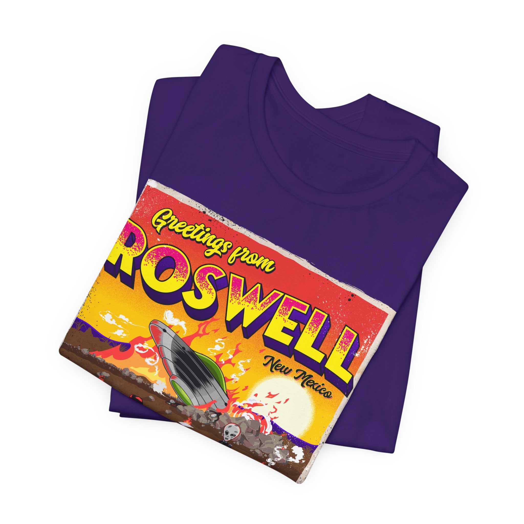 Roswell 1947 Vintage UFO Tee — Greetings From Roswell Alien Poster T-Shirt