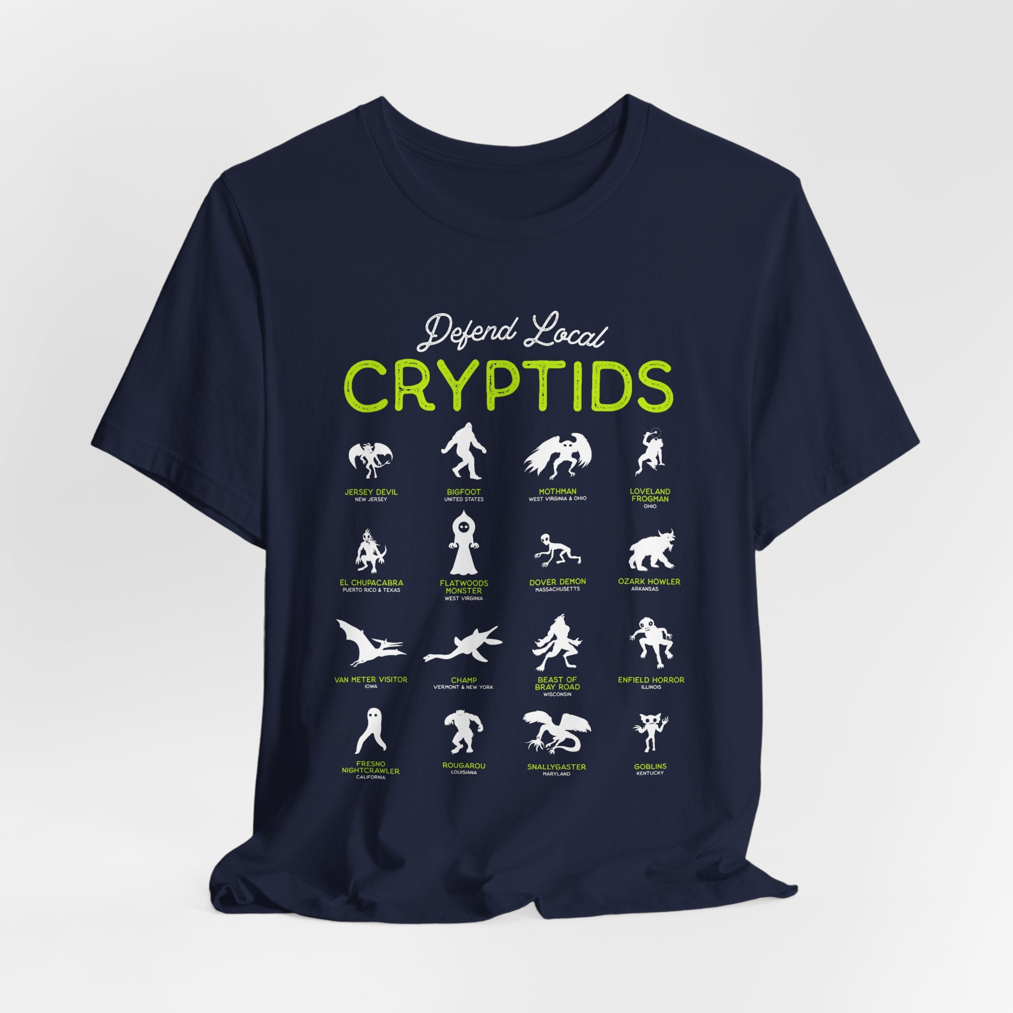 Cryptid Guide T-Shirt — "Defend Local Cryptids" Graphic Tee