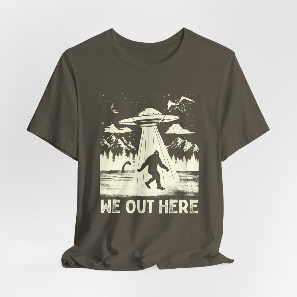 We Out Here Cryptids UFO T-Shirt