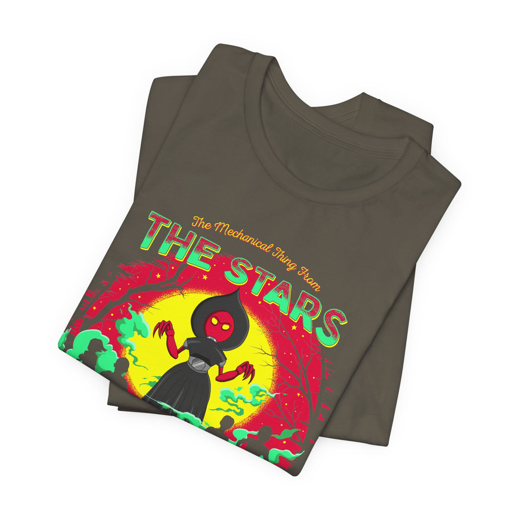 Flatwoods Monster T‑Shirt — 'The Stars Warned Us For The Flatwoods Monster' Retro Alien Tee