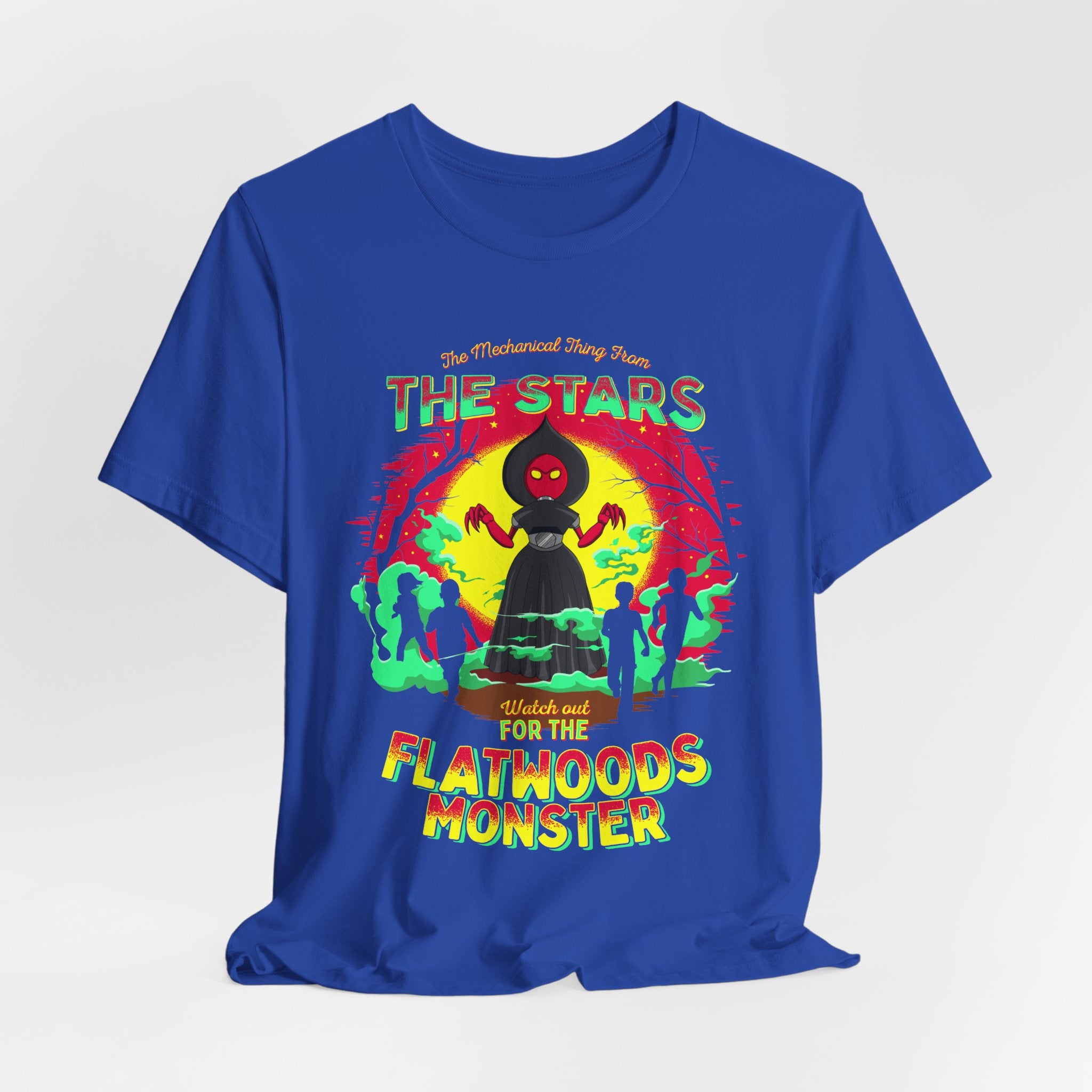 Flatwoods Monster T‑Shirt — 'The Stars Warned Us For The Flatwoods Monster' Retro Alien Tee