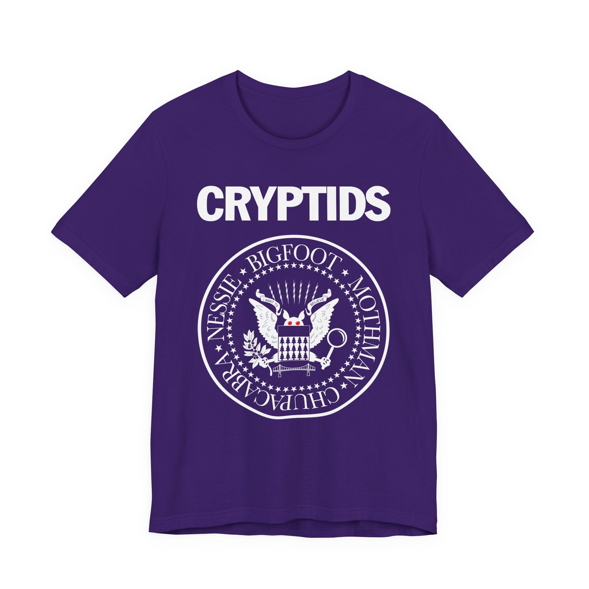 Cryptids PUNK Tee — Bigfoot, Nessie, Mothman & Chupacabra Graphic Shirt