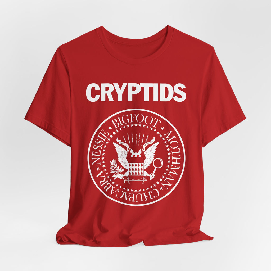 Cryptids PUNK Tee — Bigfoot, Nessie, Mothman & Chupacabra Graphic Shirt