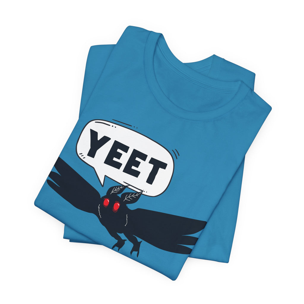 YEET Crow T-Shirt — Funny Gothic Raven Tee with Speech Bubble