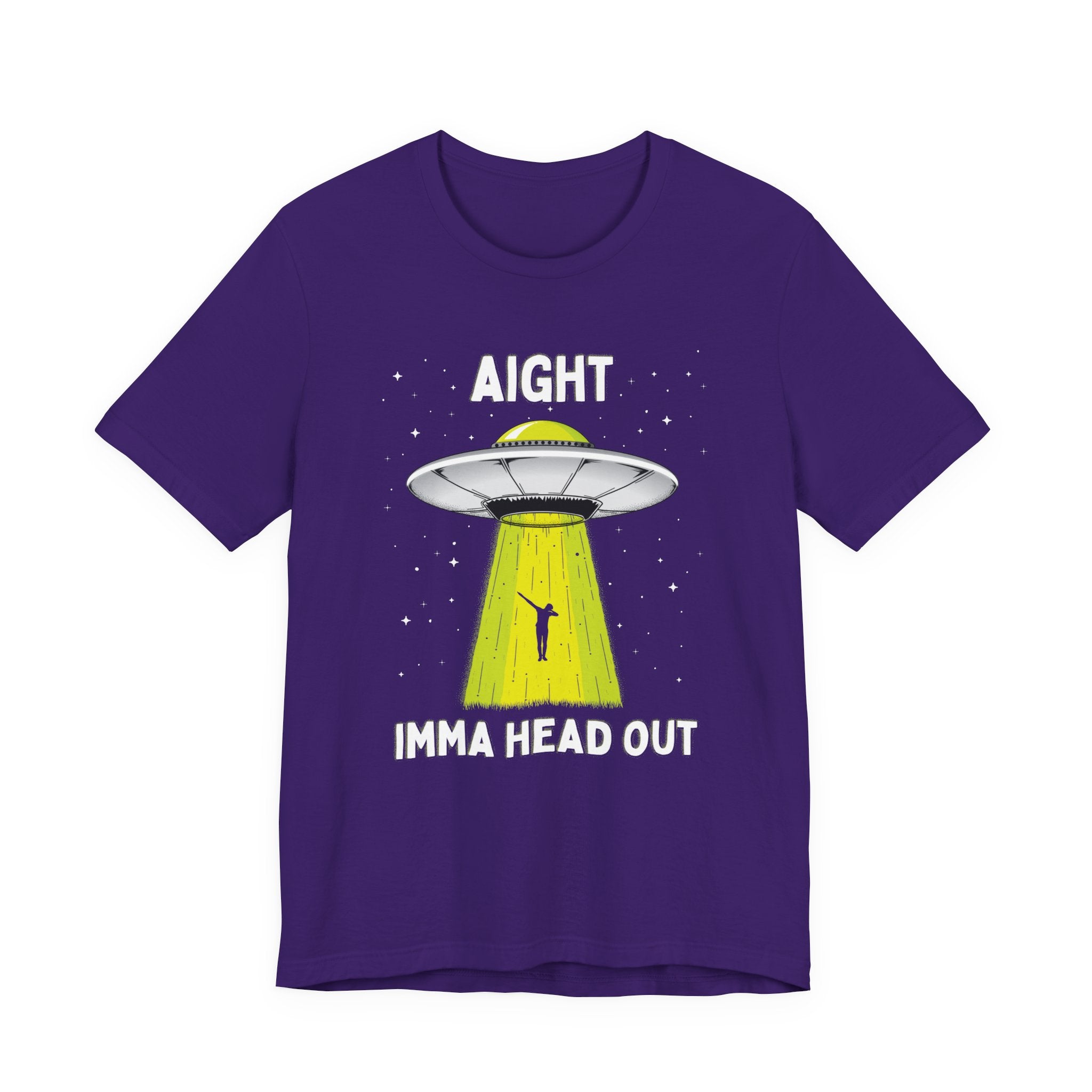 Aight Imma Head Out UFO Tee — Funny Alien Abduction T‑Shirt