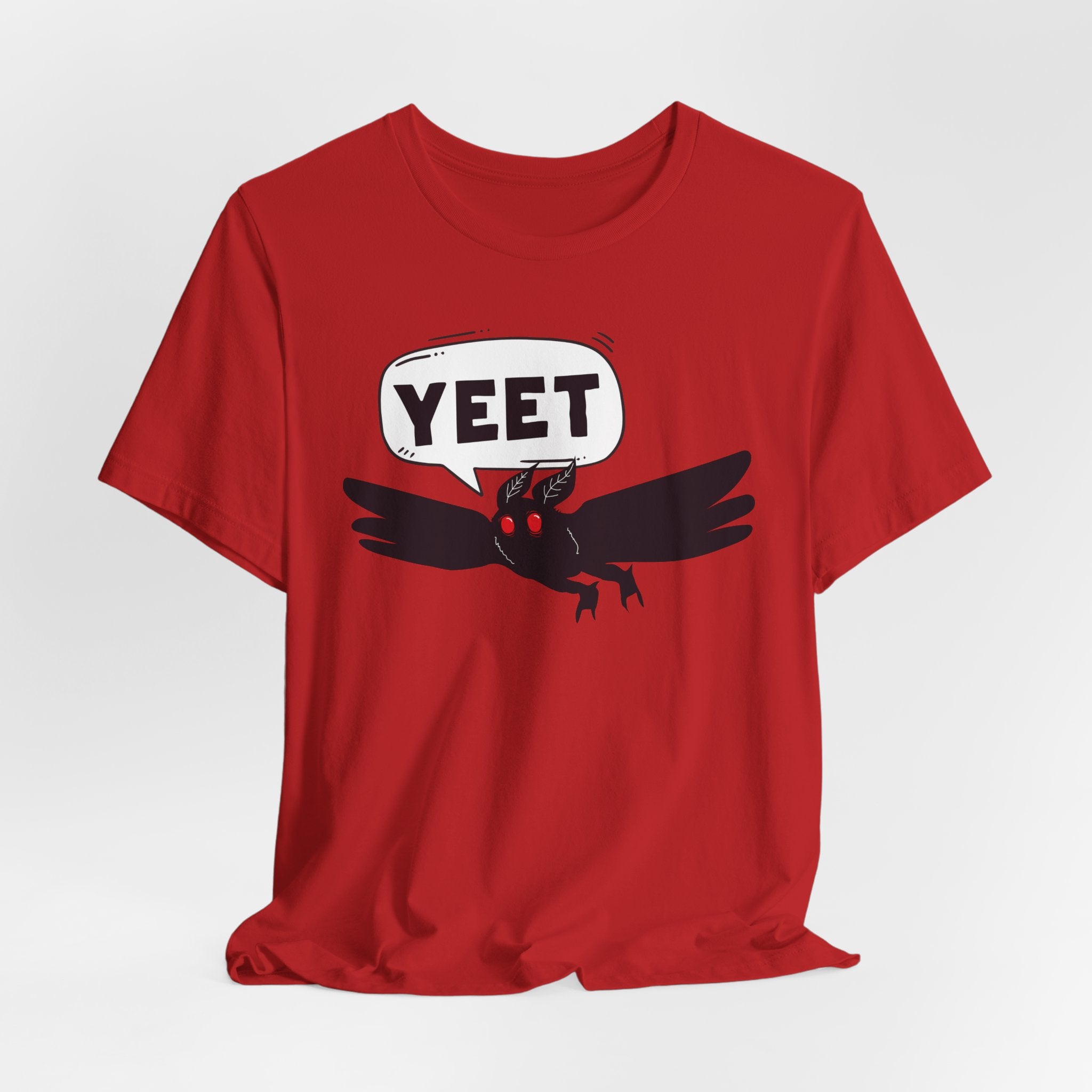 YEET Crow T-Shirt — Funny Gothic Raven Tee with Speech Bubble