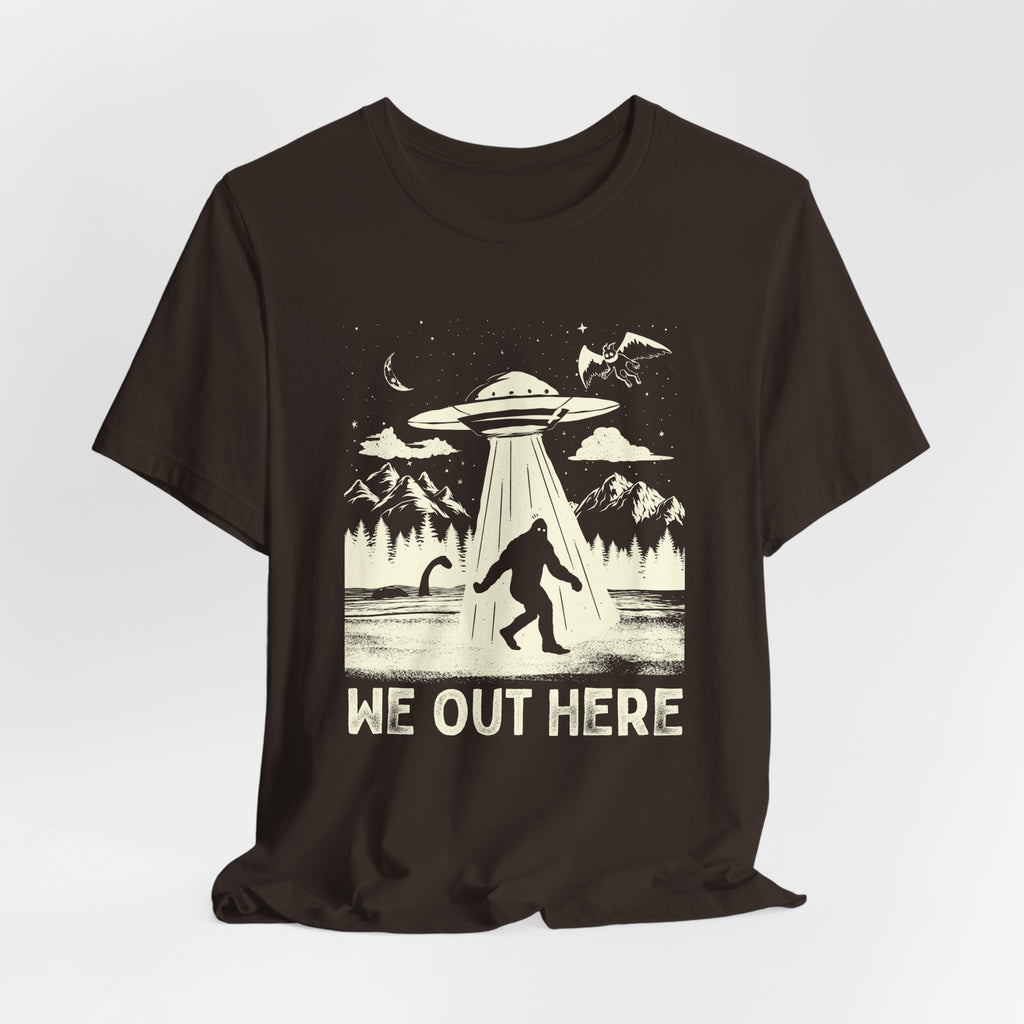 We Out Here Cryptids UFO T-Shirt