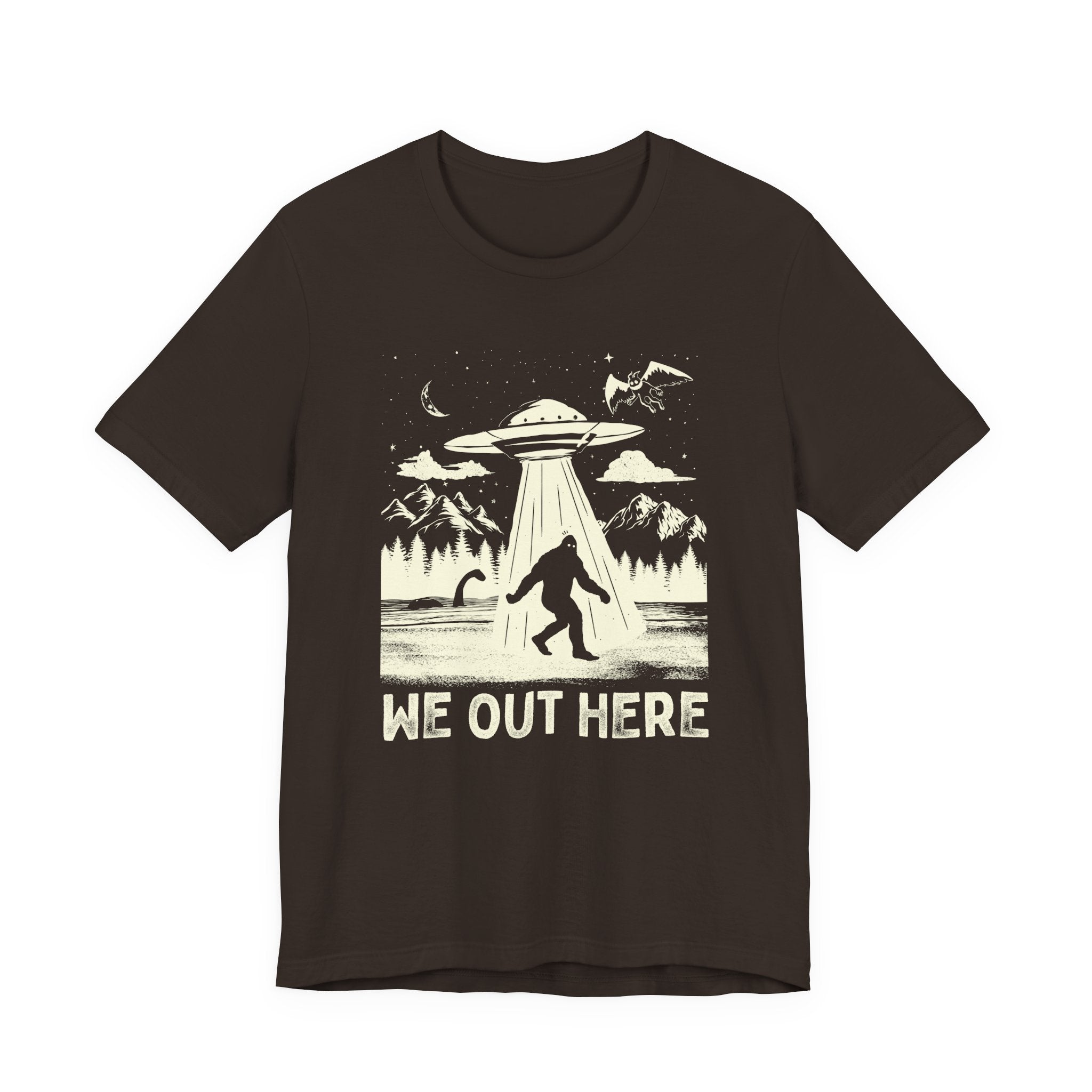 We Out Here Cryptids UFO T-Shirt