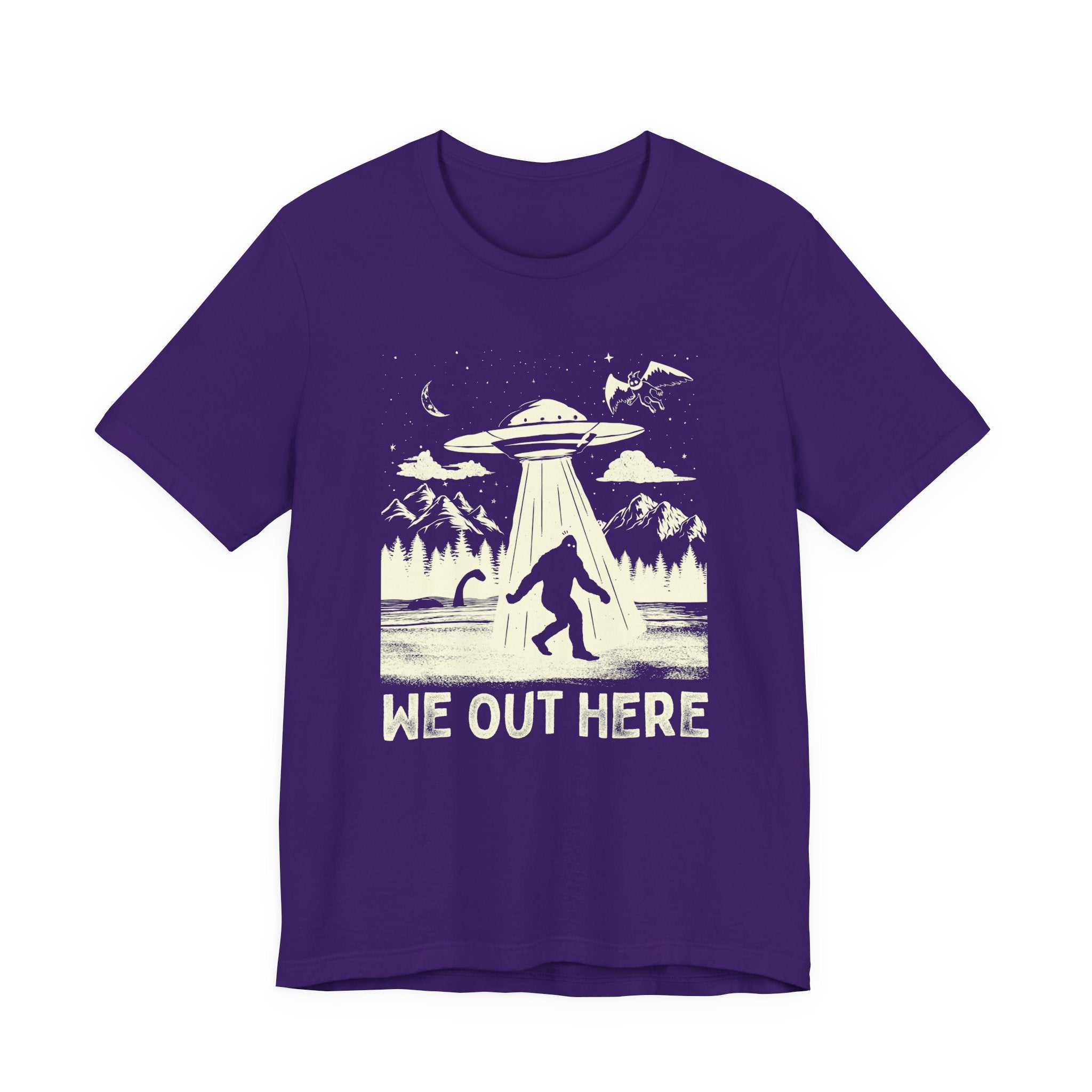 We Out Here Cryptids UFO T-Shirt