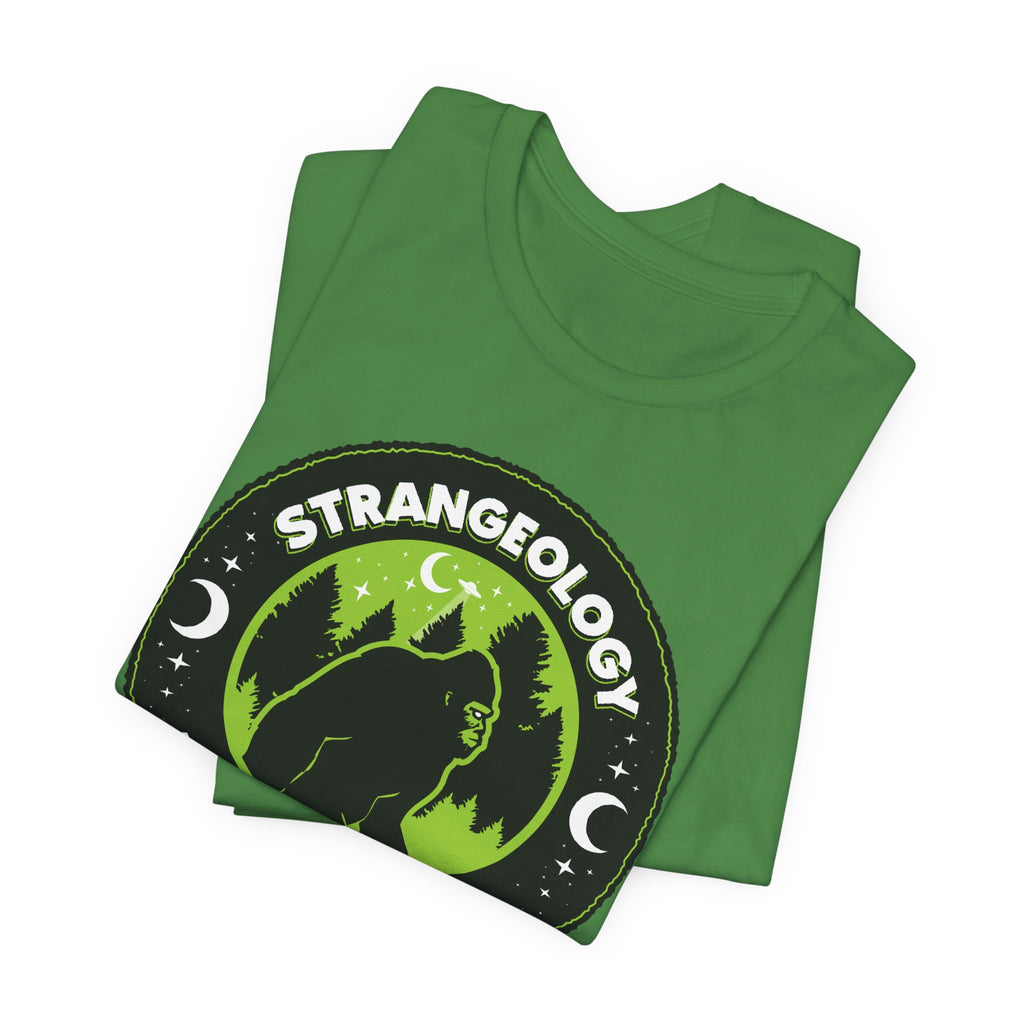 Strangeology Tee — "Exploring the Weird" Bigfoot Cryptid T-Shirt