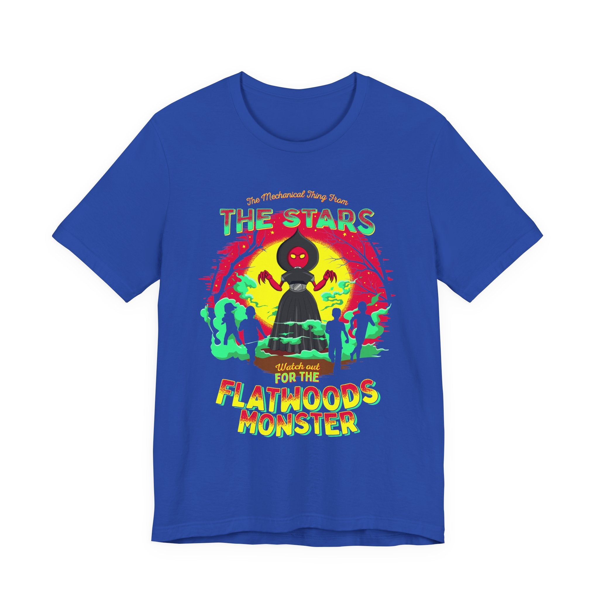 Flatwoods Monster T‑Shirt — 'The Stars Warned Us For The Flatwoods Monster' Retro Alien Tee