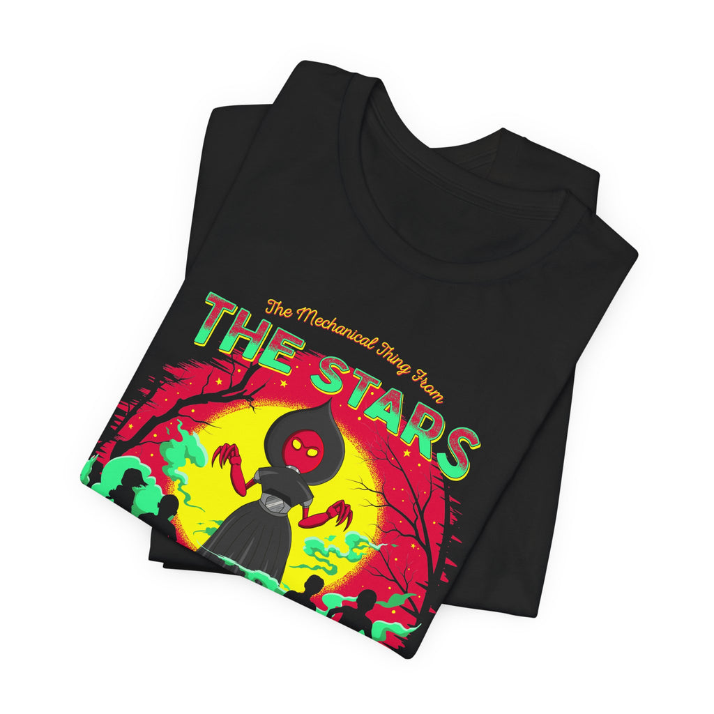 Flatwoods Monster T‑Shirt — 'The Stars Warned Us For The Flatwoods Monster' Retro Alien Tee