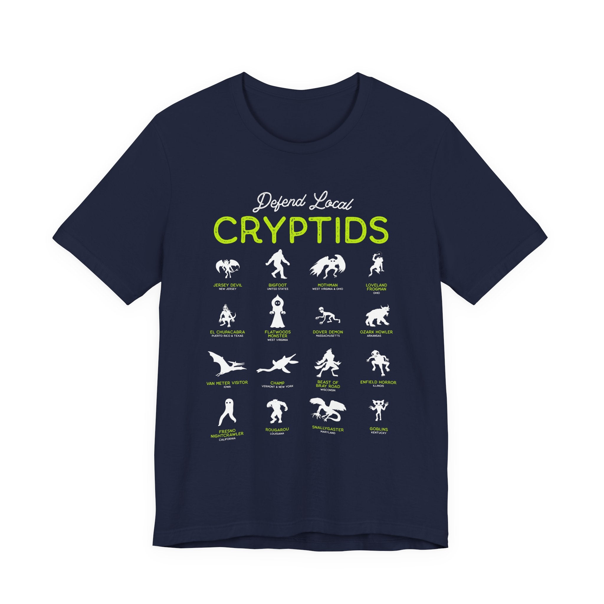 Cryptid Guide T-Shirt — "Defend Local Cryptids" Graphic Tee