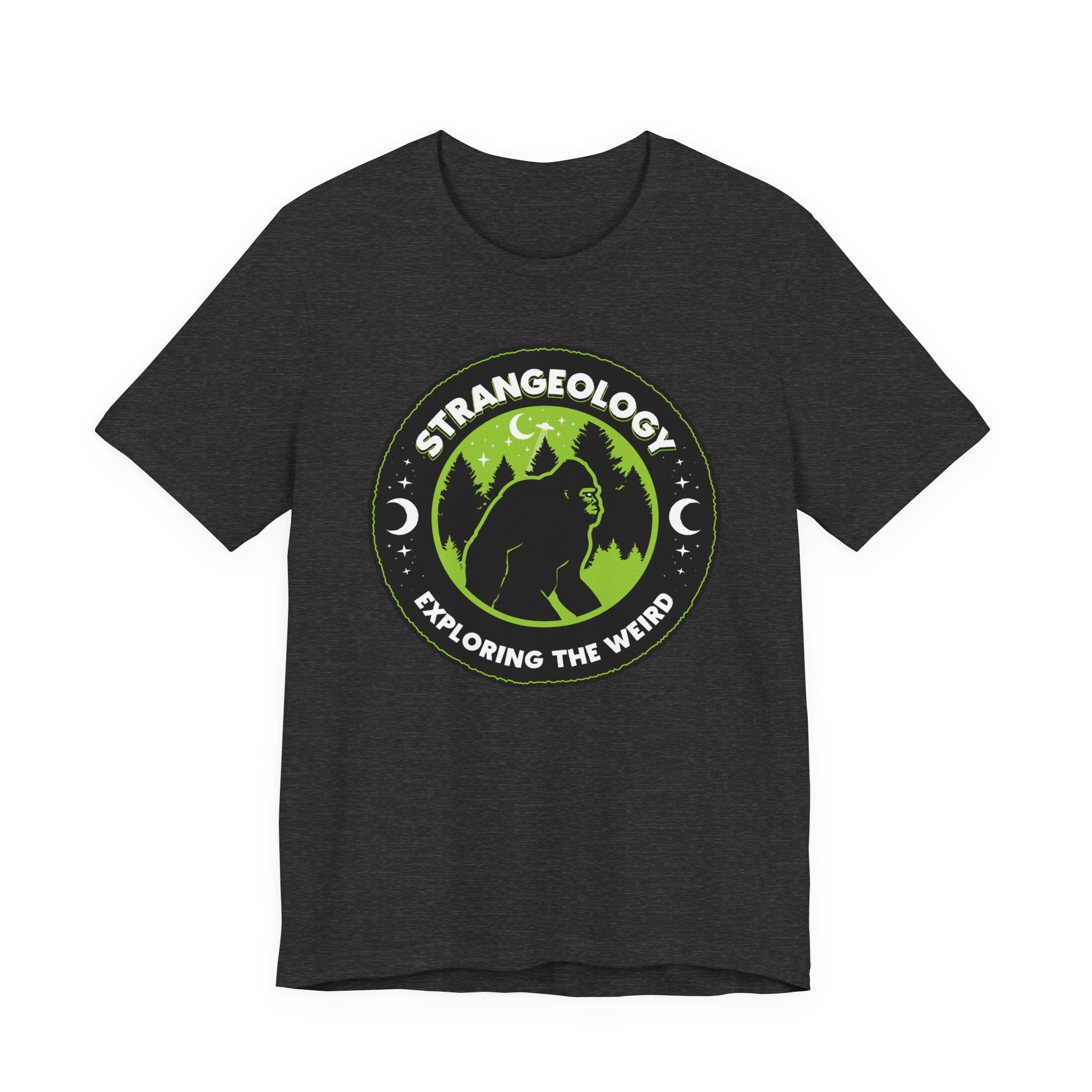 Strangeology Tee — "Exploring the Weird" Bigfoot Cryptid T-Shirt