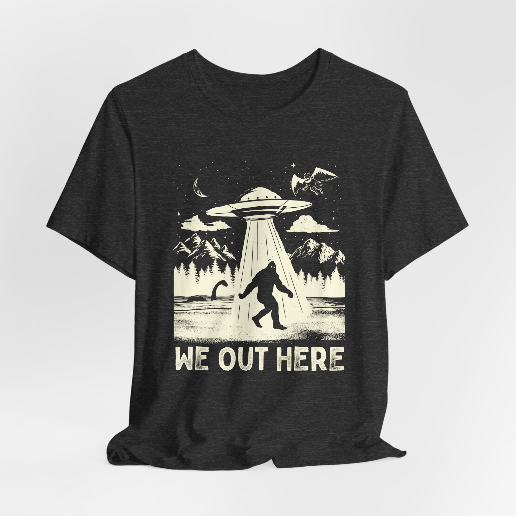 We Out Here Cryptids UFO T-Shirt