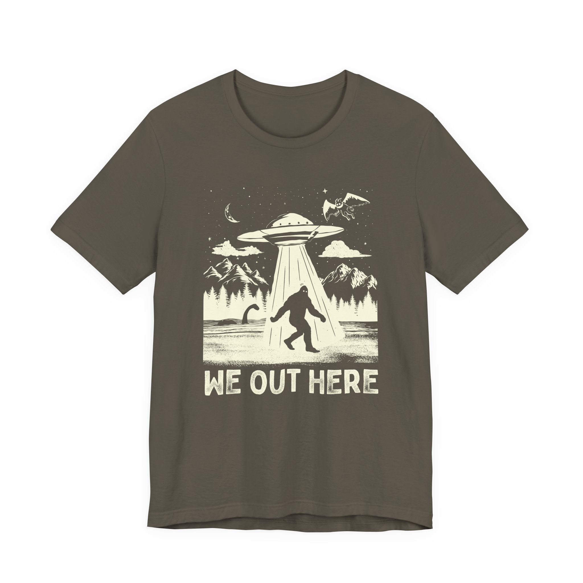 We Out Here Cryptids UFO T-Shirt
