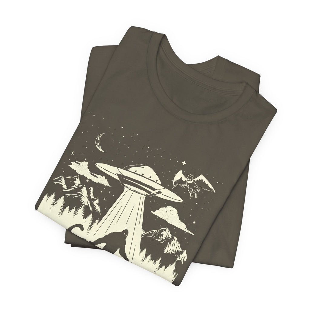 We Out Here Cryptids UFO T-Shirt