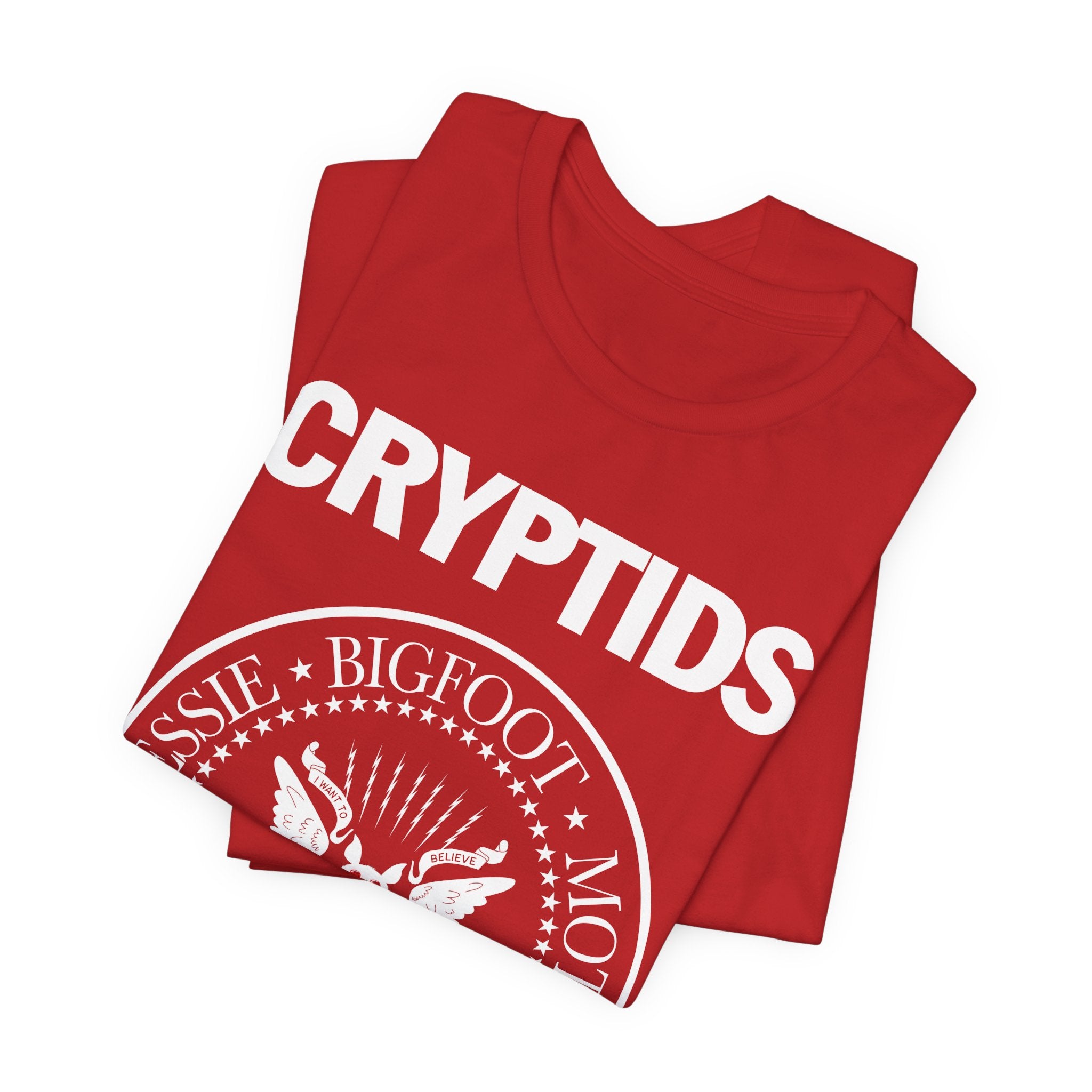 Cryptids PUNK Tee — Bigfoot, Nessie, Mothman & Chupacabra Graphic Shirt