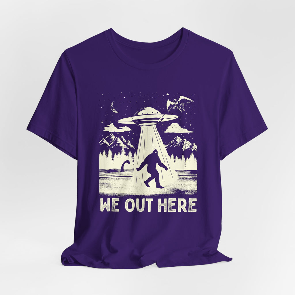 We Out Here Cryptids UFO T-Shirt