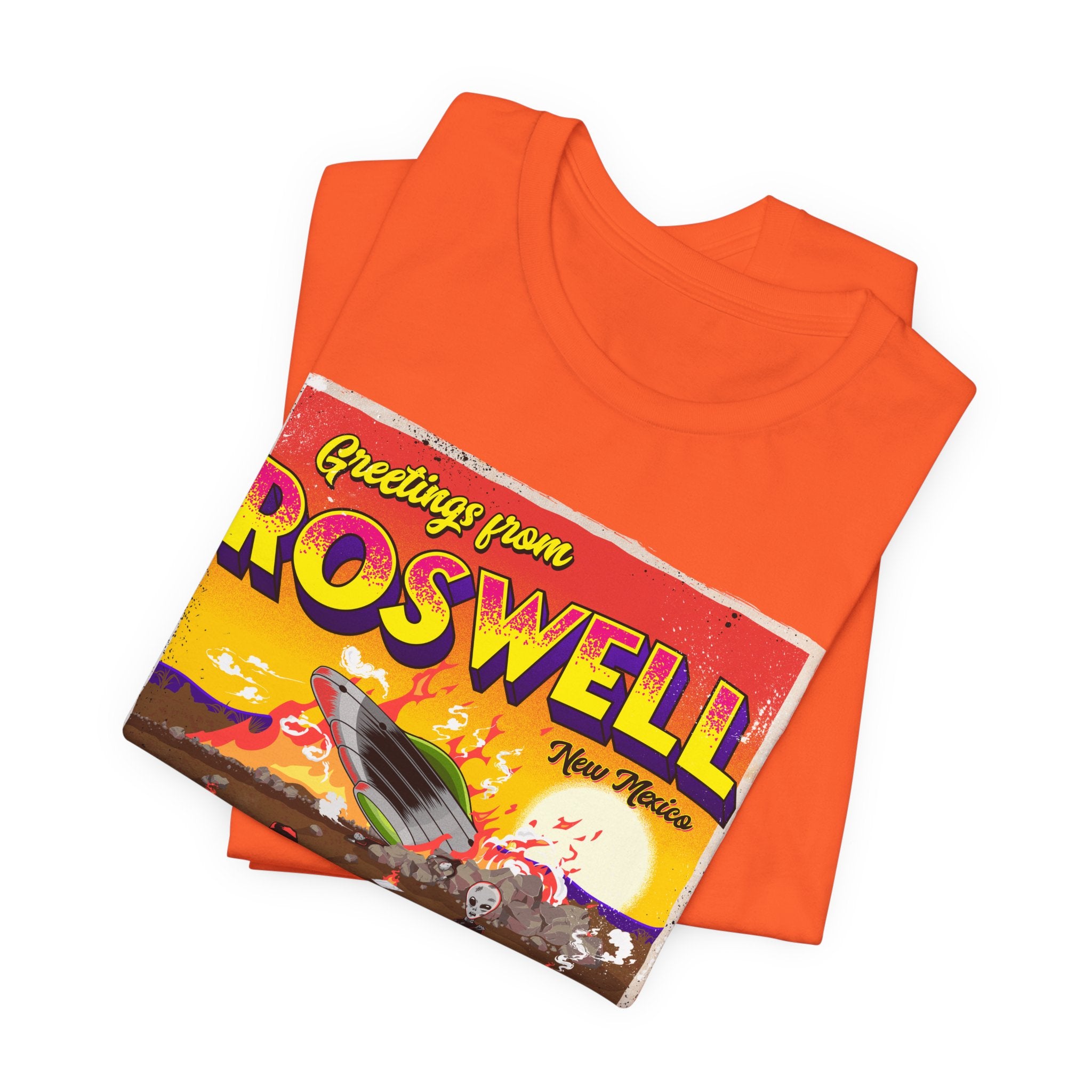 Roswell 1947 Vintage UFO Tee — Greetings From Roswell Alien Poster T-Shirt