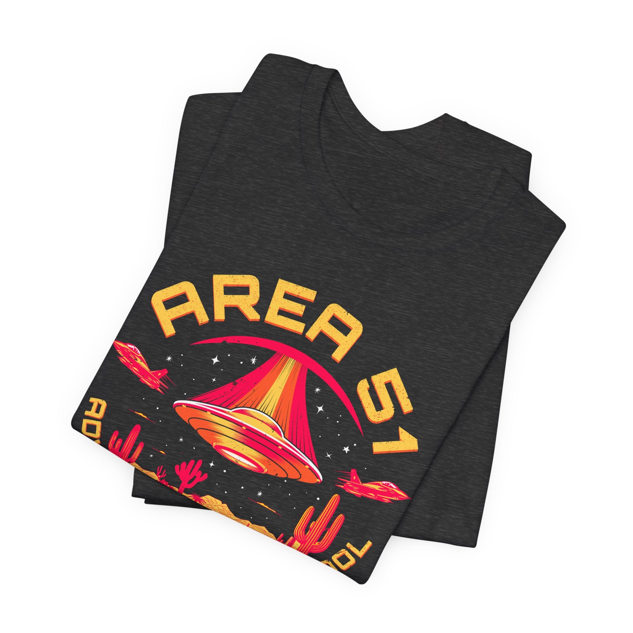 Area 51 Advanced Flight School T‑Shirt — Retro UFO Desert Graphic Tee