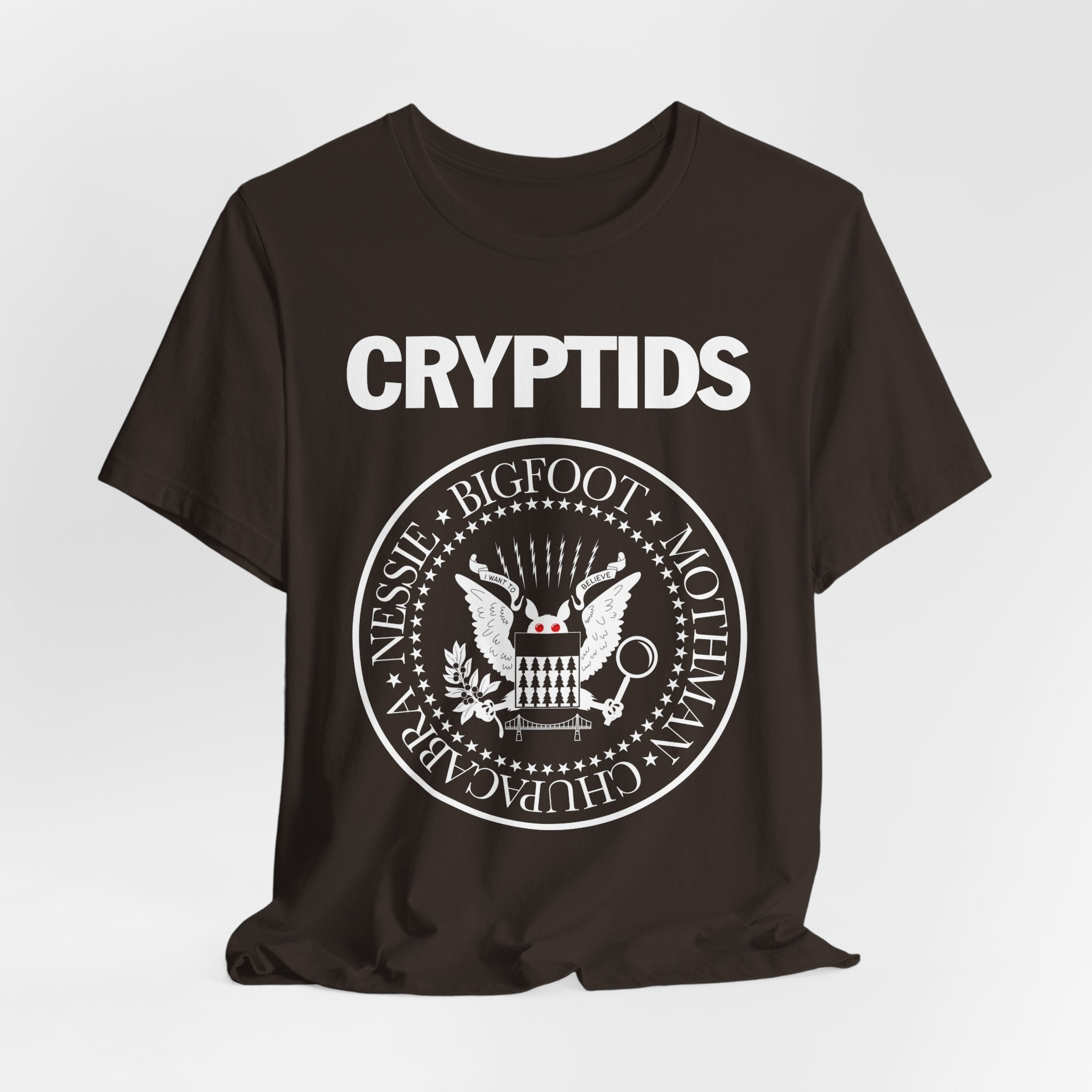 Cryptids PUNK Tee — Bigfoot, Nessie, Mothman & Chupacabra Graphic Shirt