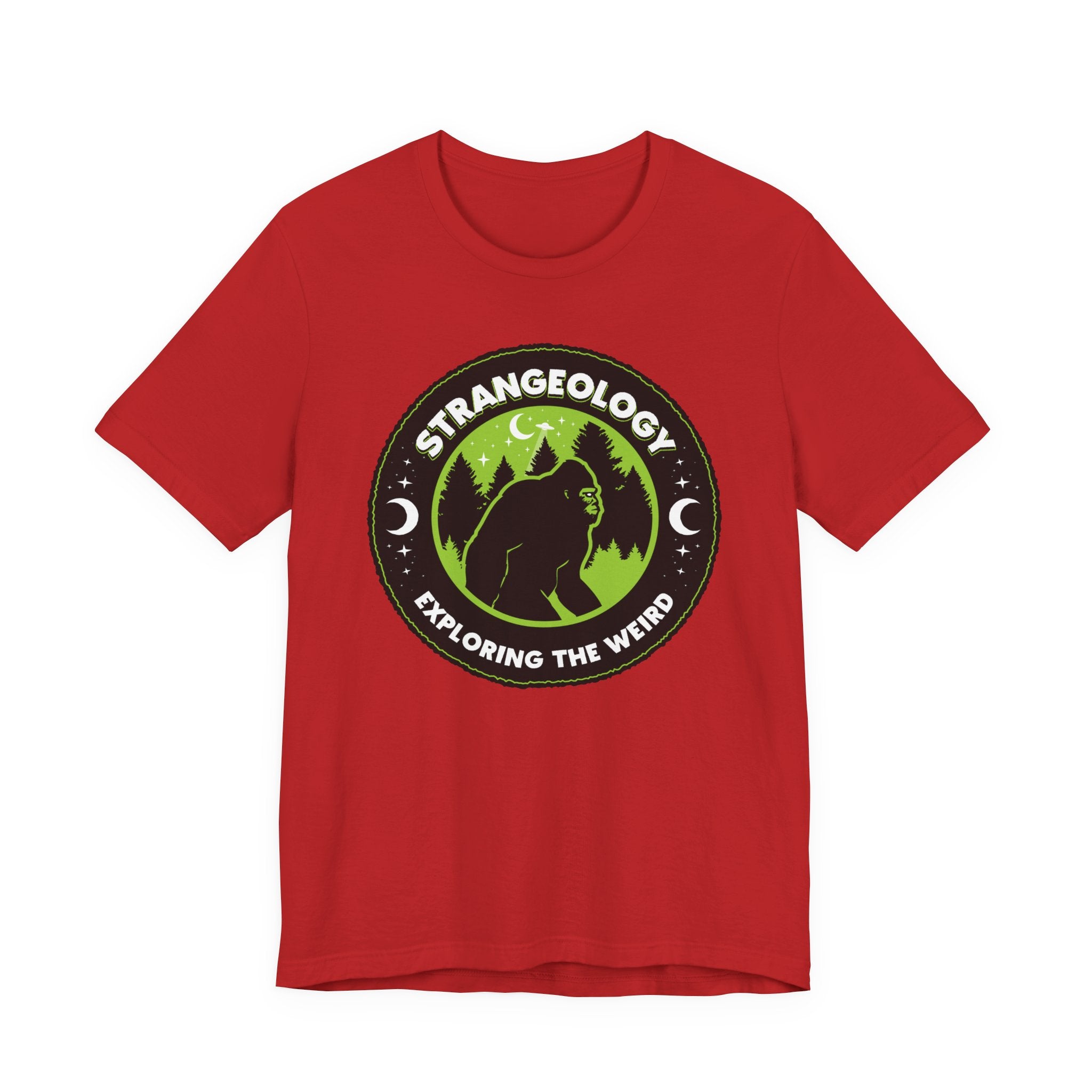 Strangeology Tee — "Exploring the Weird" Bigfoot Cryptid T-Shirt