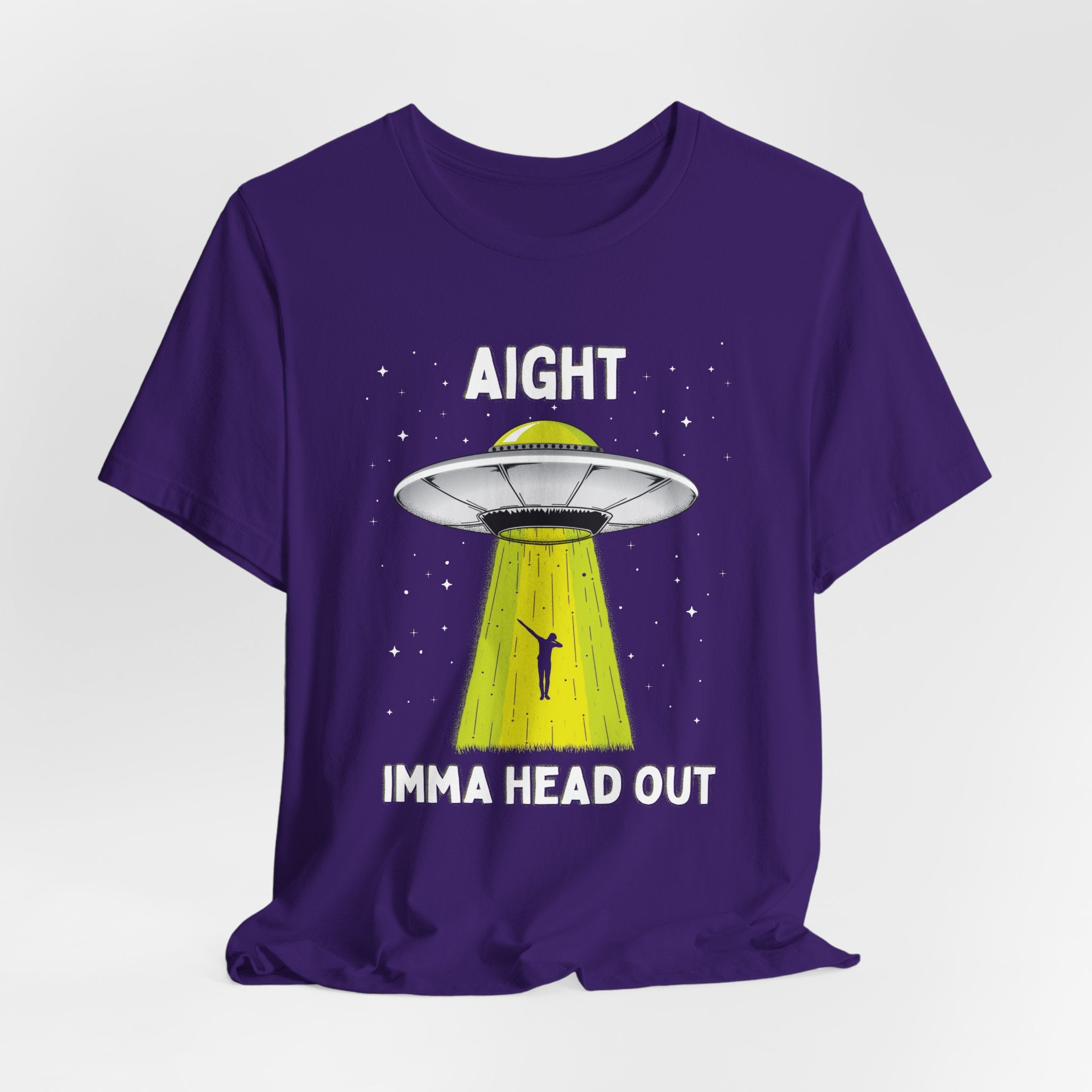 Aight Imma Head Out UFO Tee — Funny Alien Abduction T‑Shirt