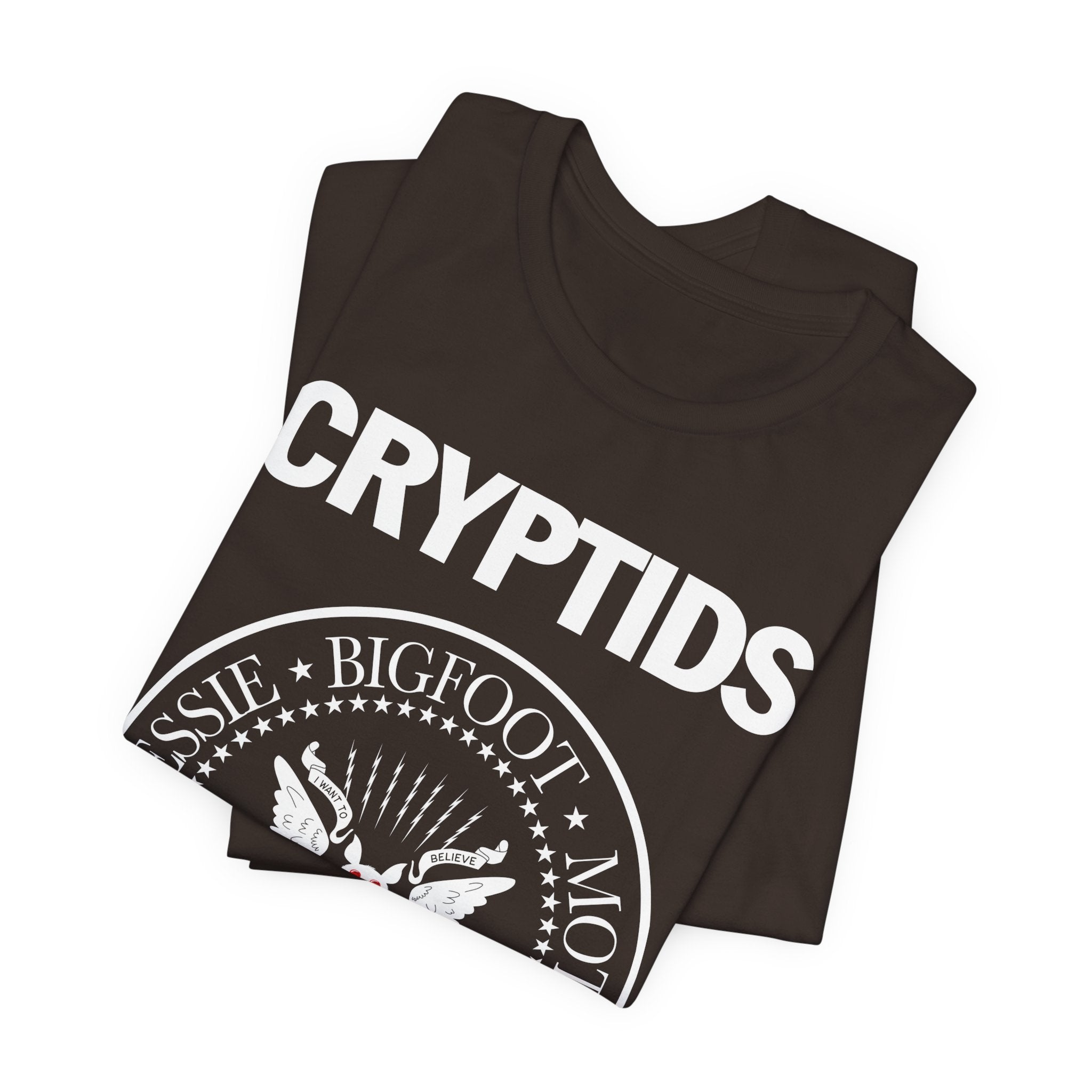 Cryptids PUNK Tee — Bigfoot, Nessie, Mothman & Chupacabra Graphic Shirt