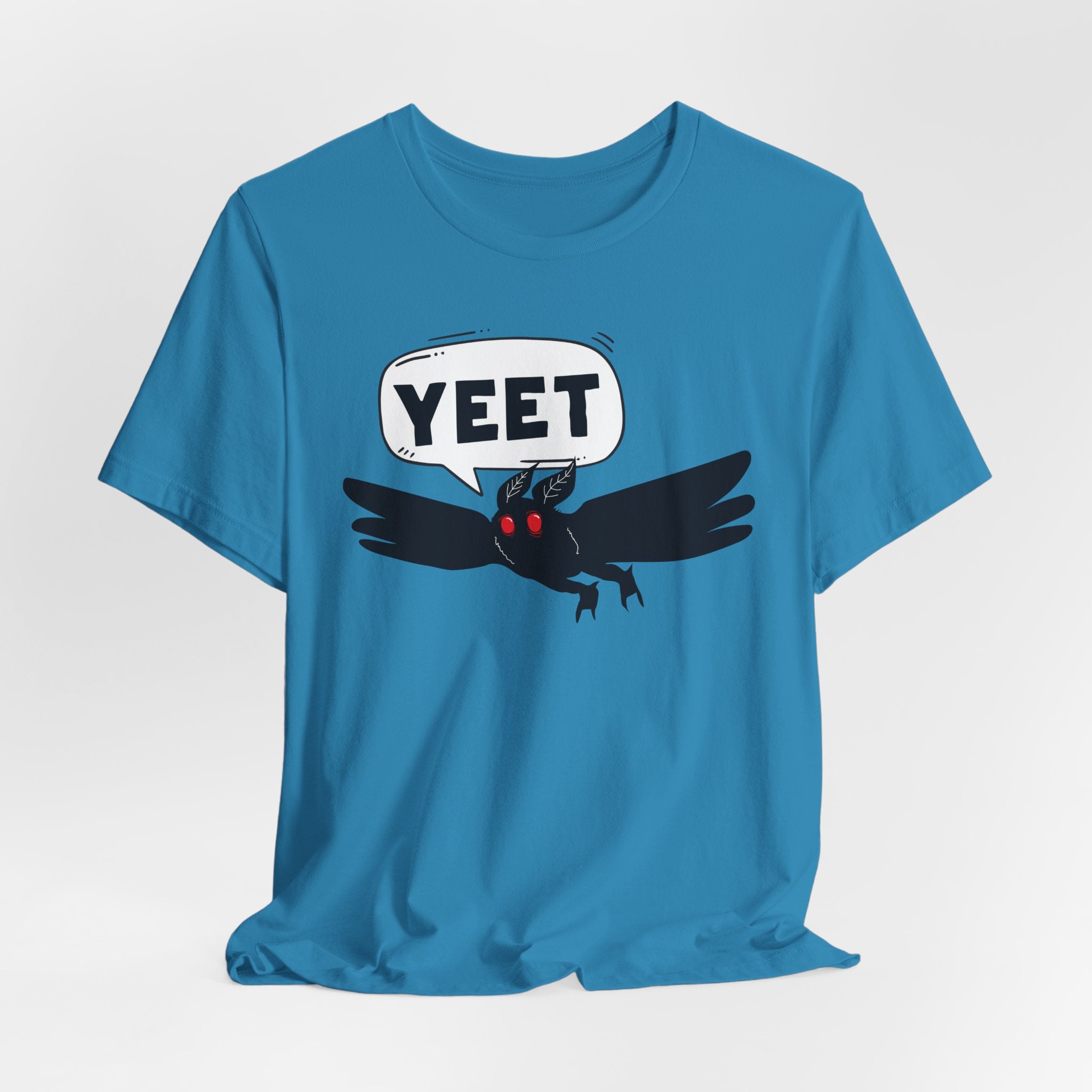 YEET Crow T-Shirt — Funny Gothic Raven Tee with Speech Bubble