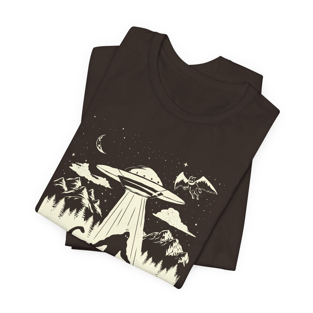 We Out Here Cryptids UFO T-Shirt